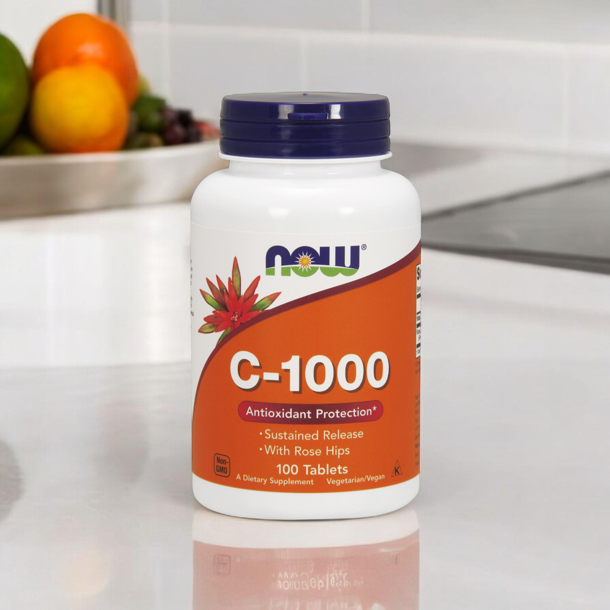 NOW Vitamin C-1000 with Rose Hips - 100tabs