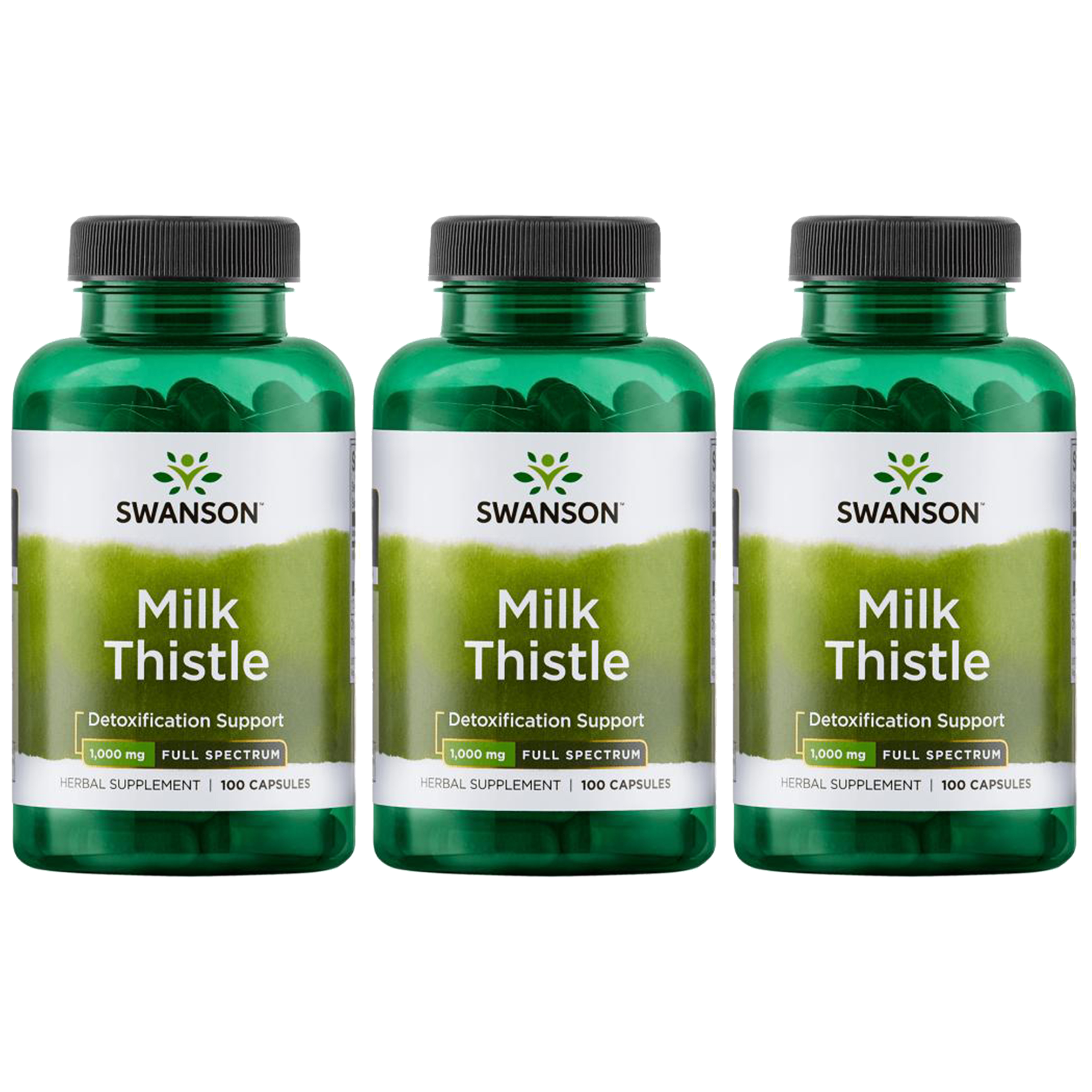 SWANSON Full Spectrum Milk Thistle 500mg - 3x 100caps
