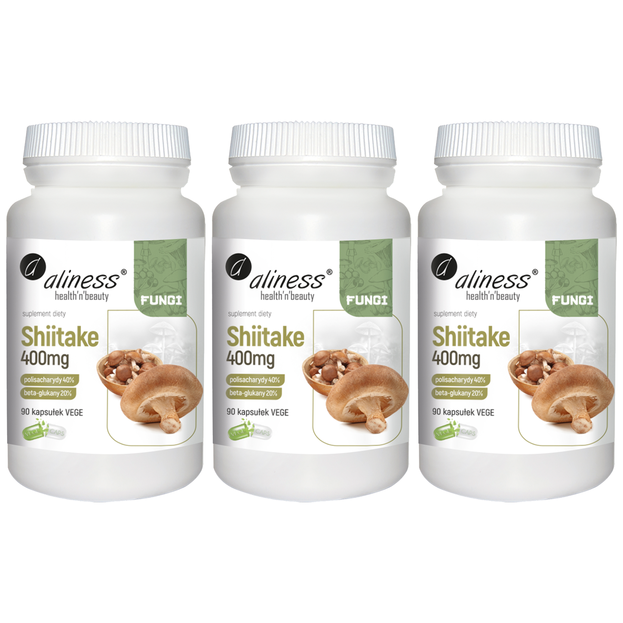 ALINESS - Shiitake 400mg - 3x 90vcaps.