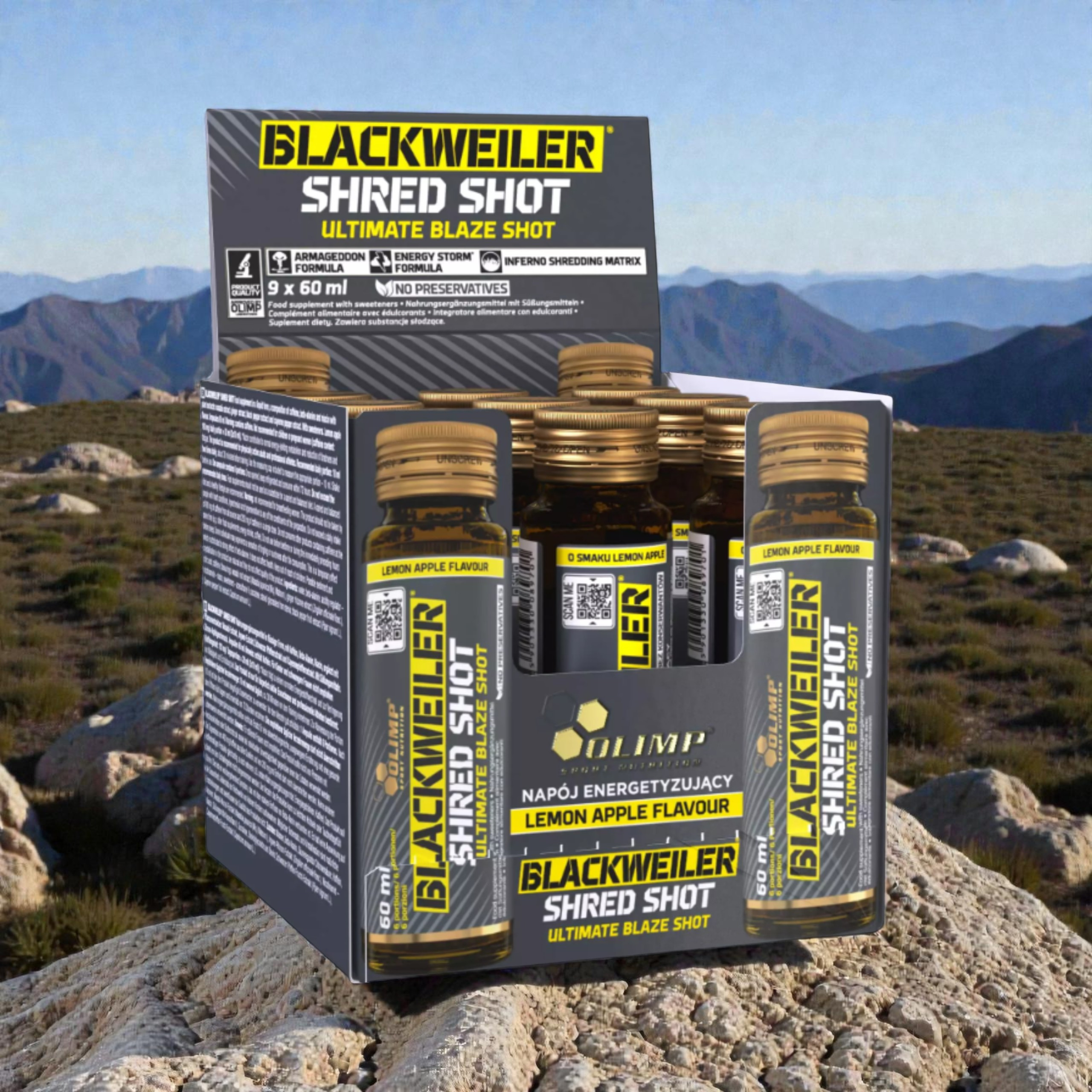 OLIMP - Blackweiler Shred Shot Szklana Ampułka - 9x 2x 60ml