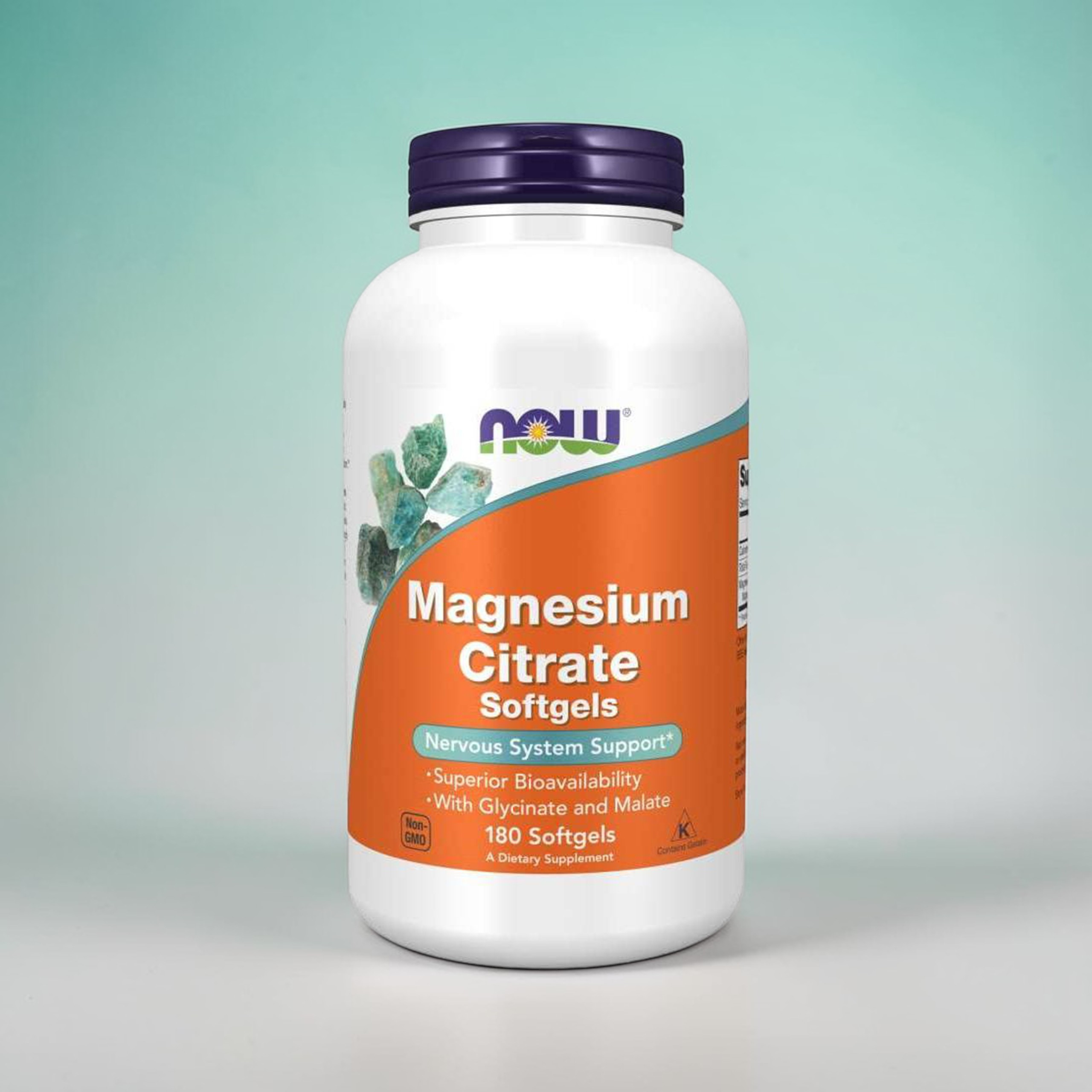 NOW Magnesium Citrate - 3x 180vcaps