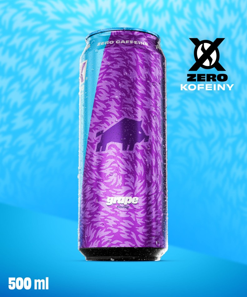 DZIK - Dzik Energy Zero - 500ml - Grape - WYPRZEDAŻ - 9-01