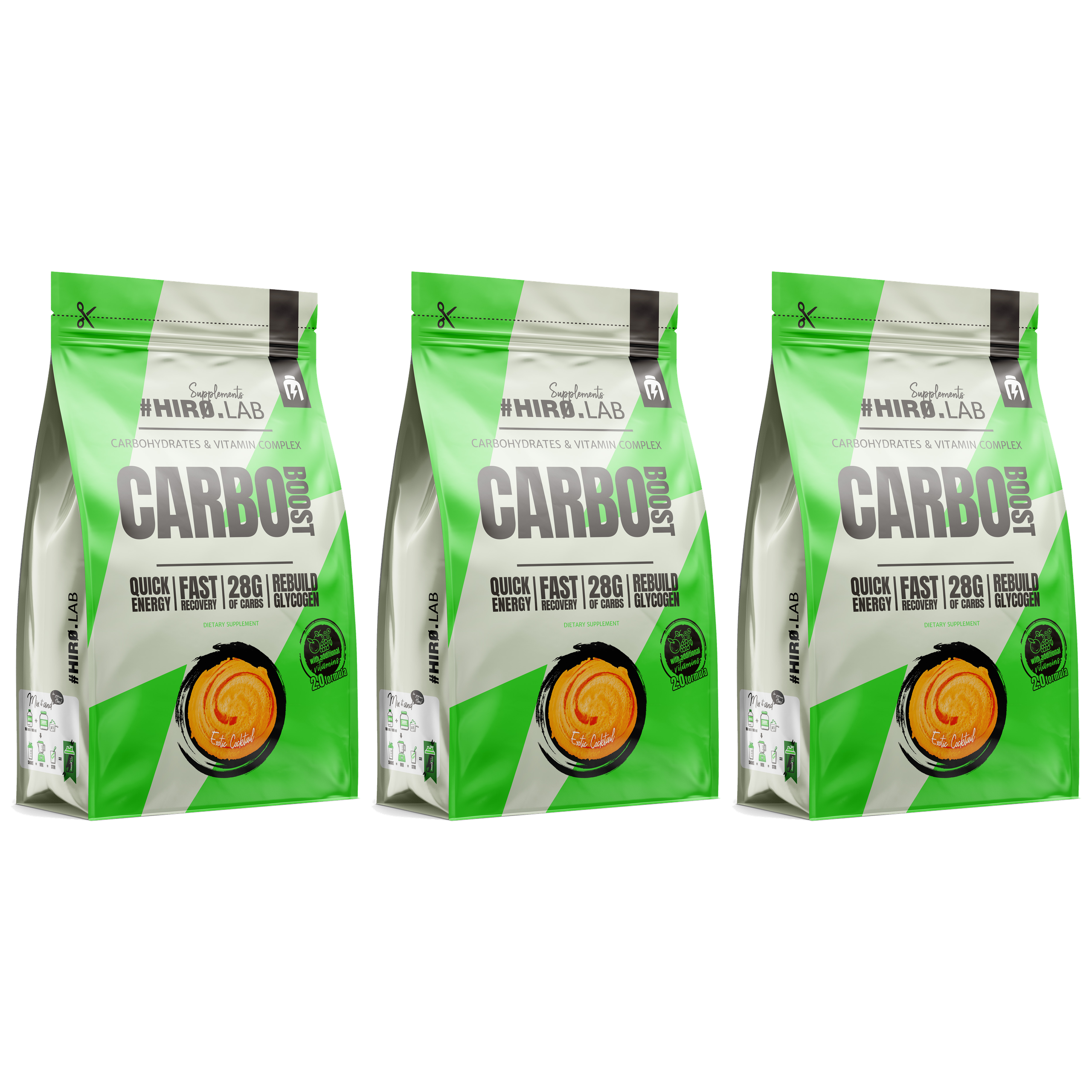 HIRO.LAB Carbo Boost - 3x 1000g