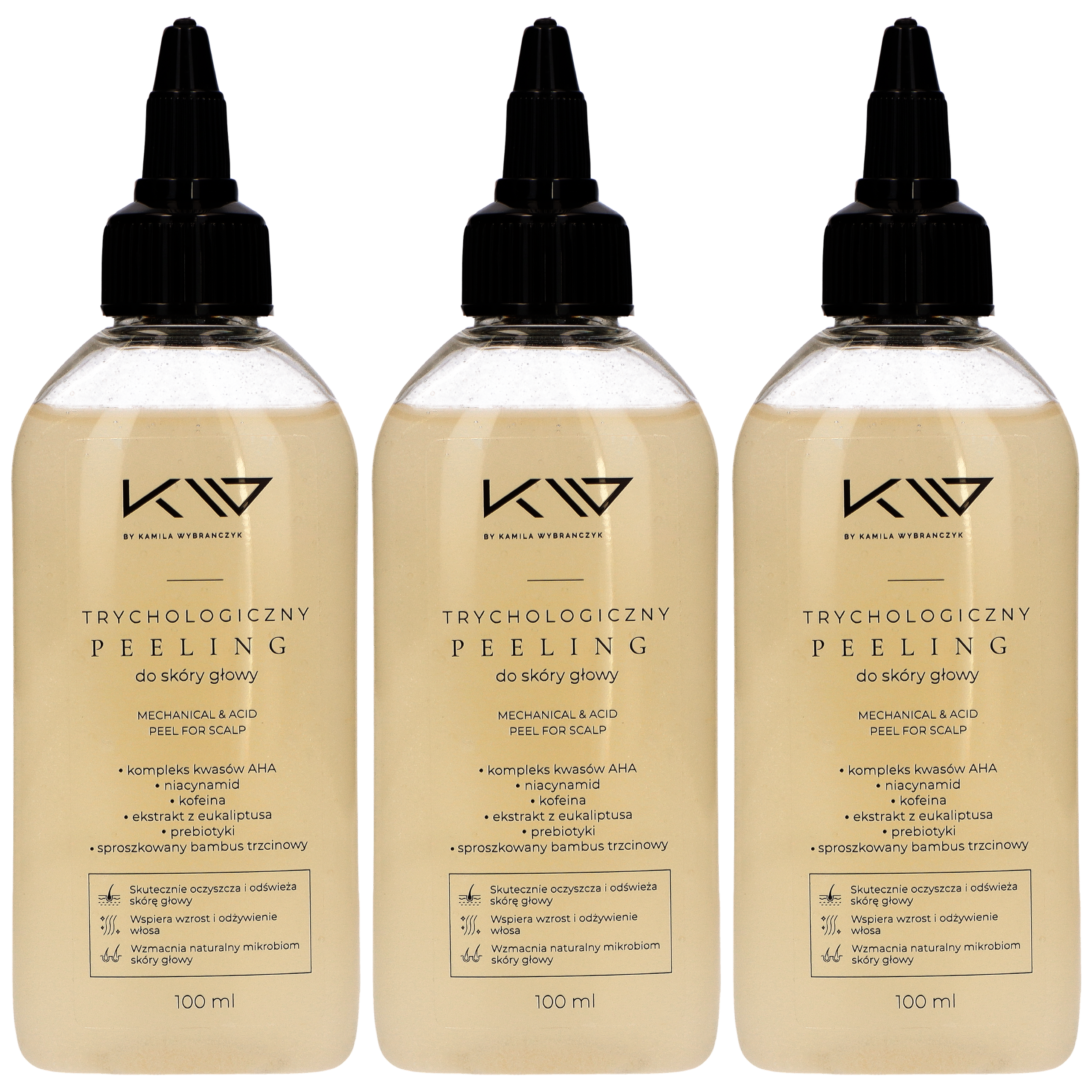 KAMILA WYBRAŃCZYK - Trycholologiczny Peeling do Skóry Głowy - 3x 100ml