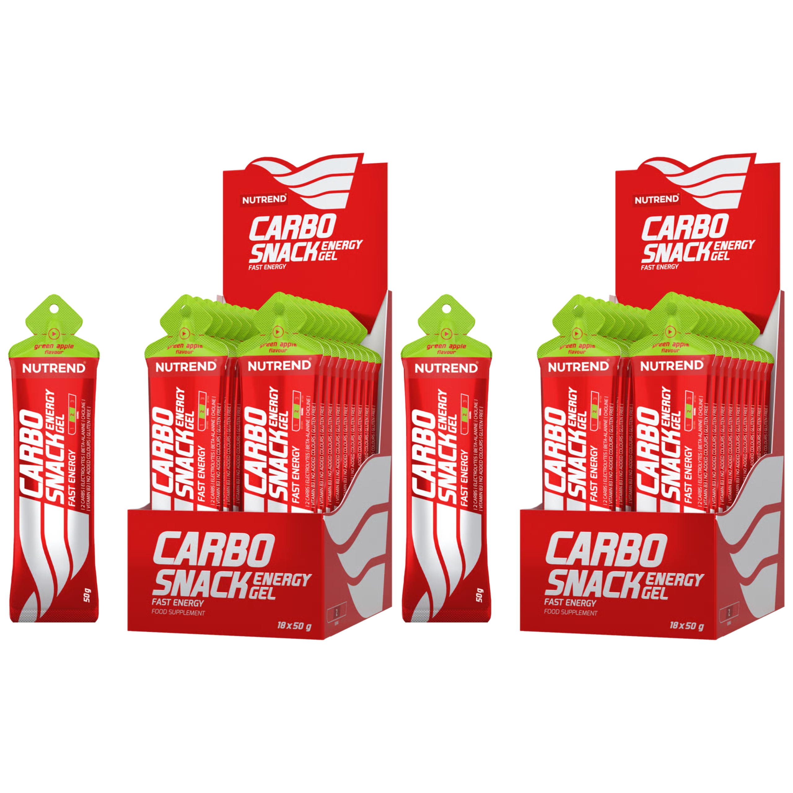 NUTREND - 18x Carbosnack - 18x 2x 50g 