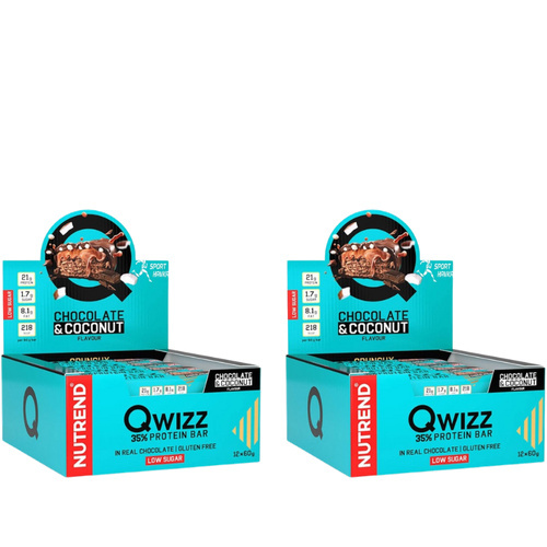 NUTREND - Baton QWIZZ Protein Bar - 24x 2x 60g