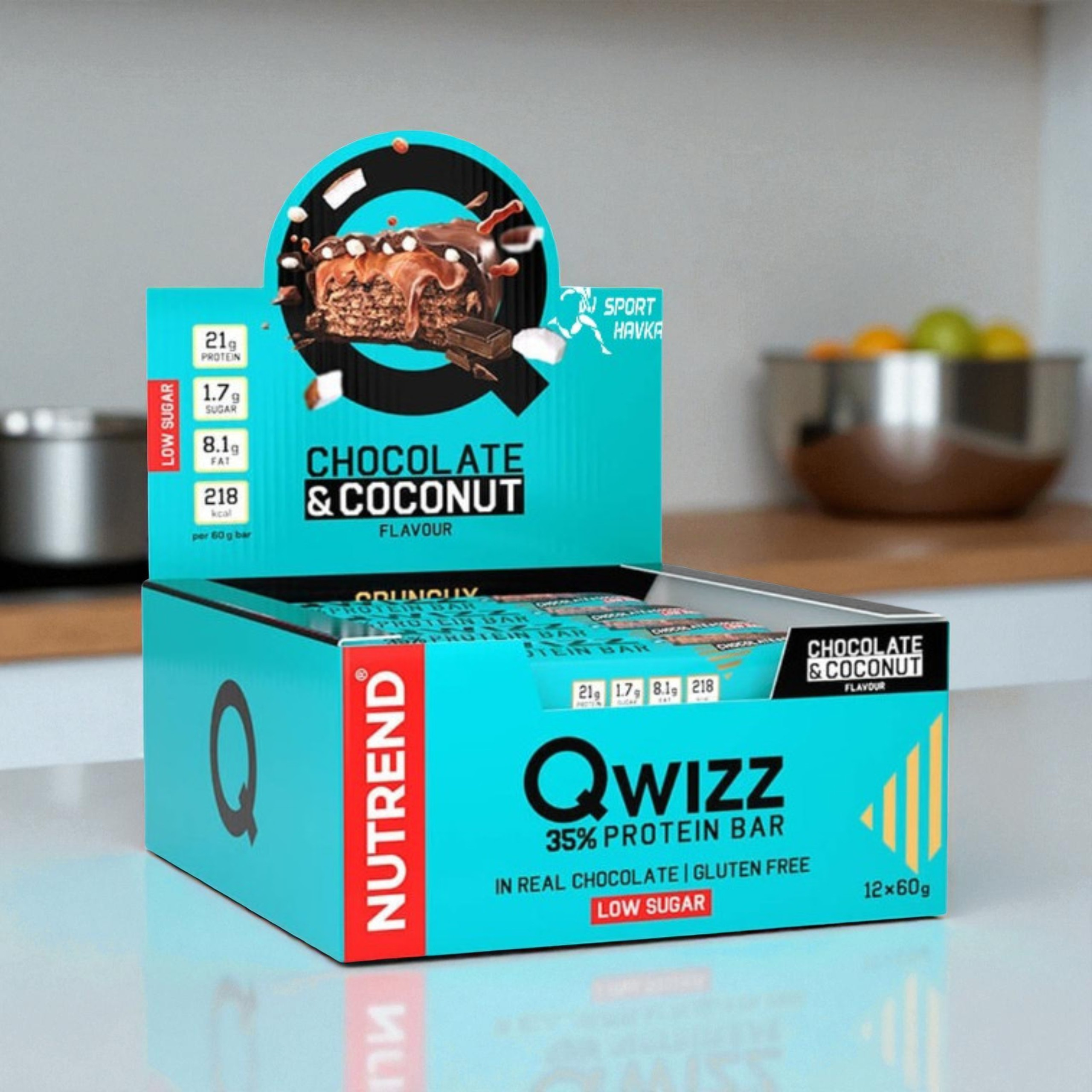 NUTREND - Baton QWIZZ Protein Bar - 24x 2x 60g