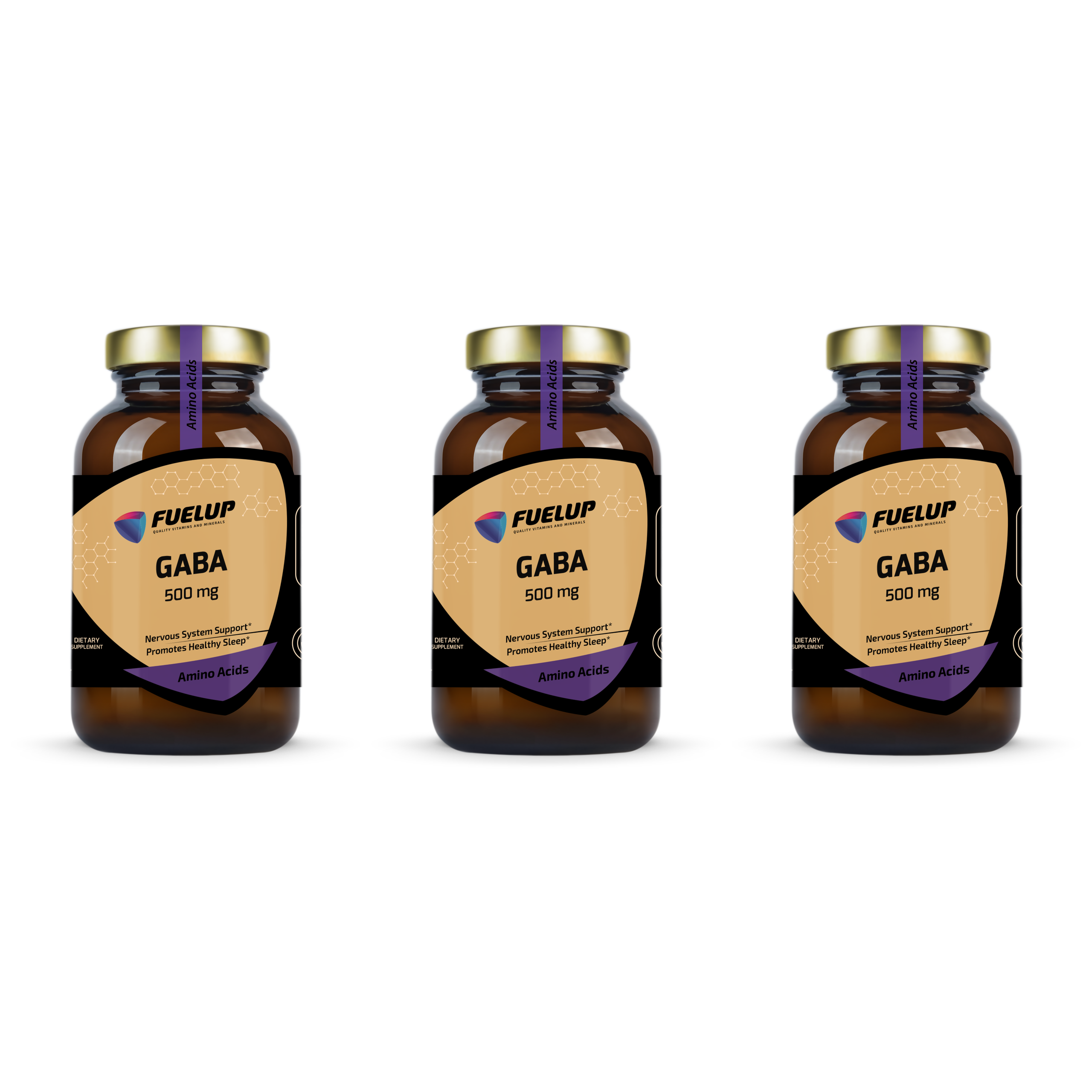 FUELUP - GABA 500mg - 3x 100vcaps.