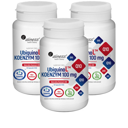 ALINESS - UbiquinoL KANEKA Naturalny KOENZYM Q10 100mg - 3x 60vcaps