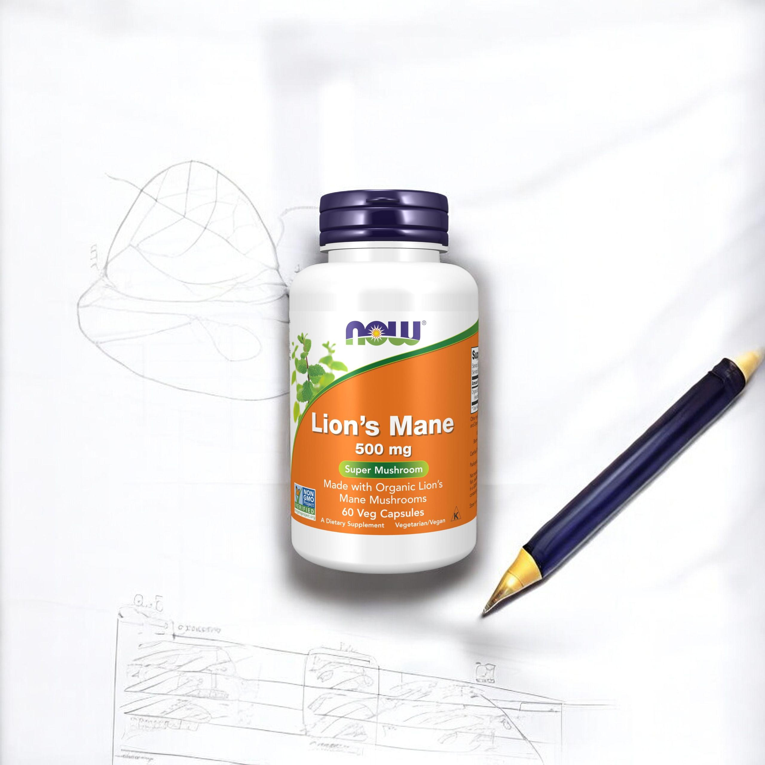 NOW - Lion's Mane Mushroom 500mg - 60caps.