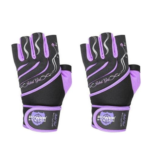 POWER SYSTEM Rękawice - Rebel Girl - 2x Black Purple