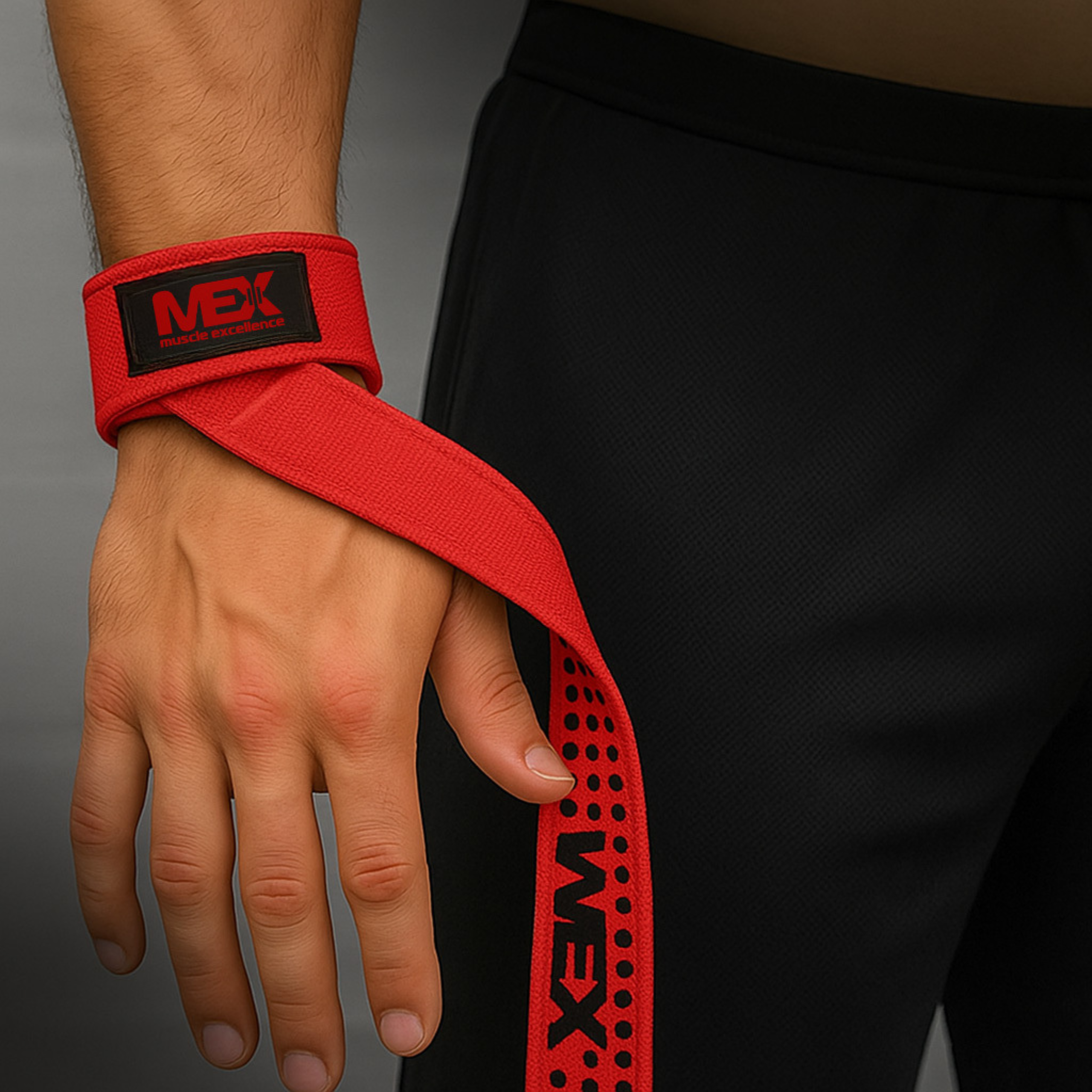 MEX NUTRITION - Lift Straps - Red - WYPRZEDAŻ