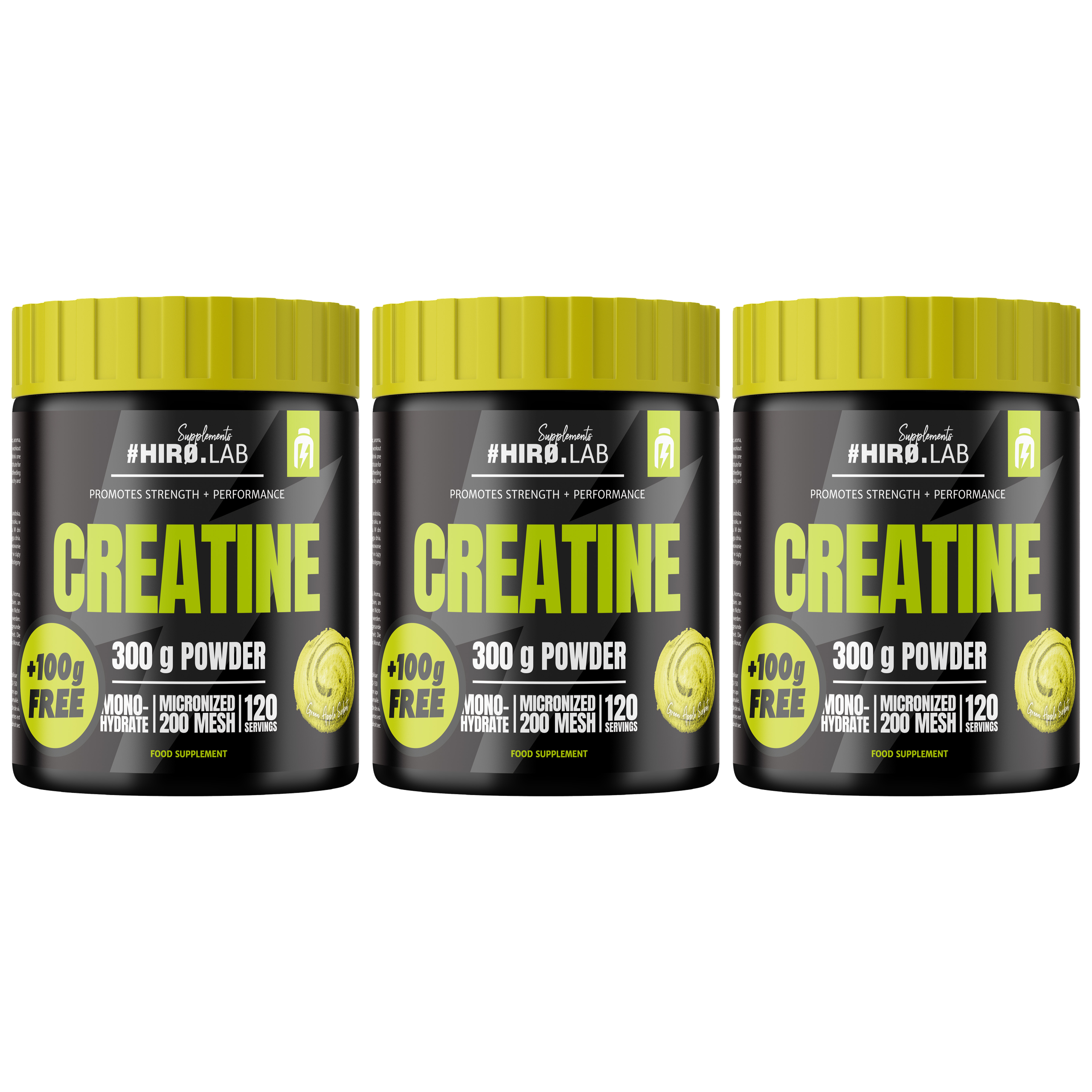 HIRO.LAB Creatine - 3x 300g + 100g FREE