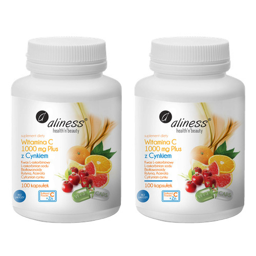 ALINESS - Witamina C 1000mg - 2x 100vcaps.