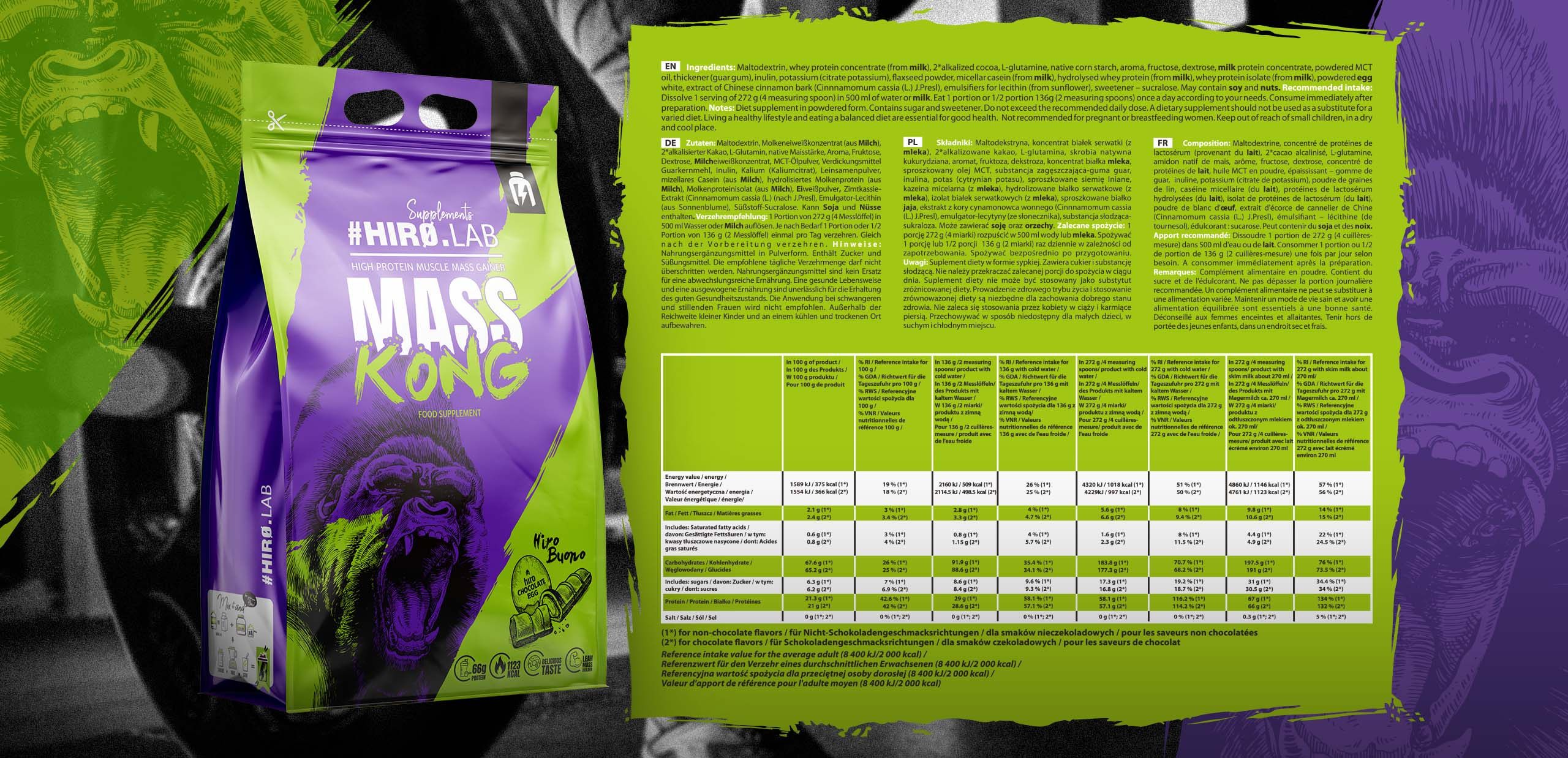 HIRO.LAB Mass Kong - 3x 3000g