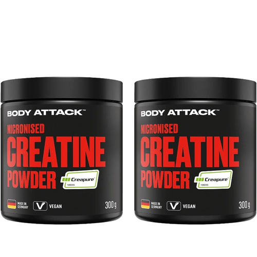 BODY ATTACK - Micronised Creatine Creapure - 2x 300g - Natural