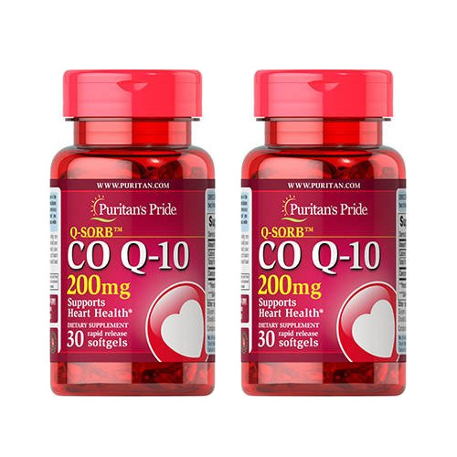 Puritan's Pride Co Q-10 200mg - 30softgels - 2x Koenzym Q10