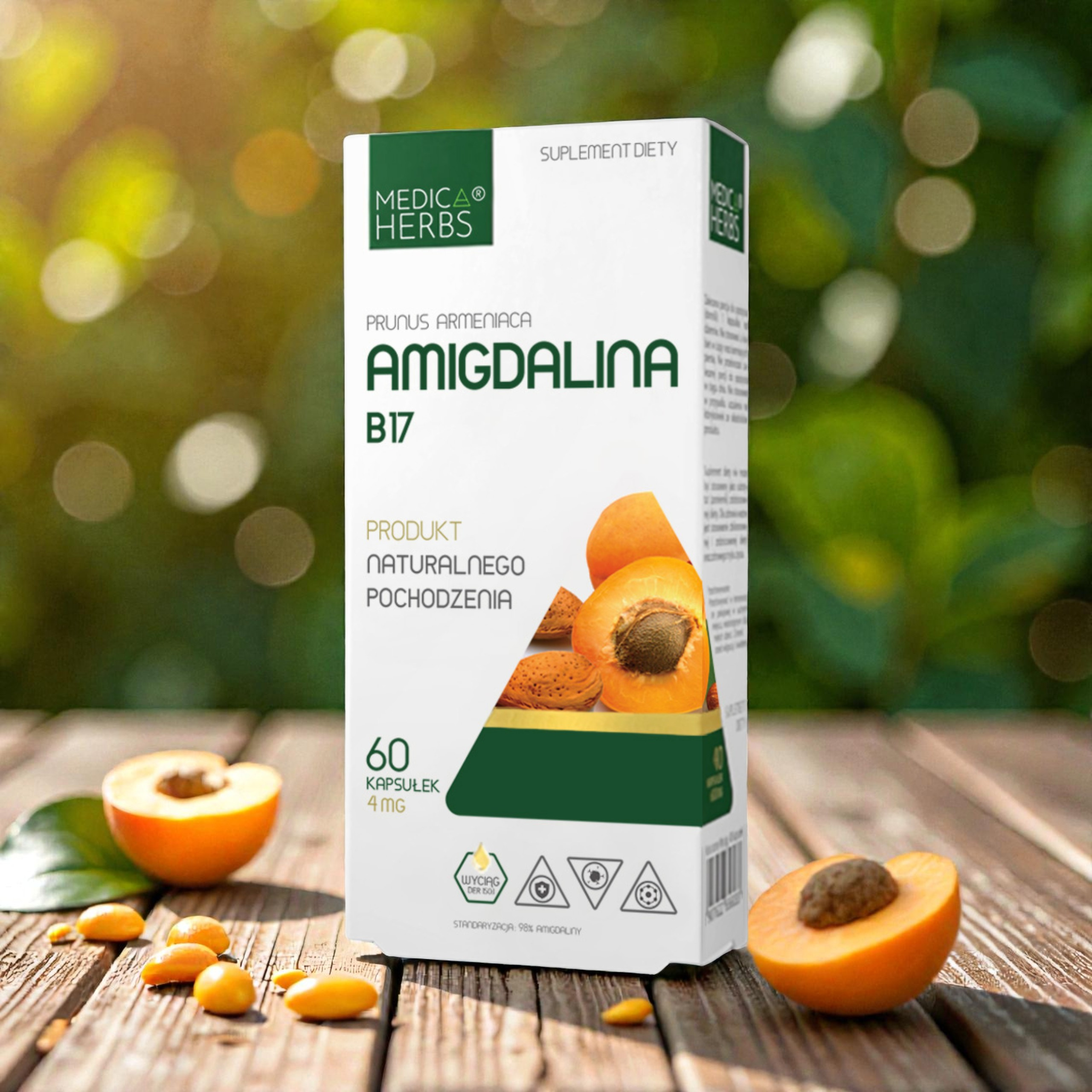 MEDICA HERBS - Amigdalina B17 4mg - 2x 60caps.
