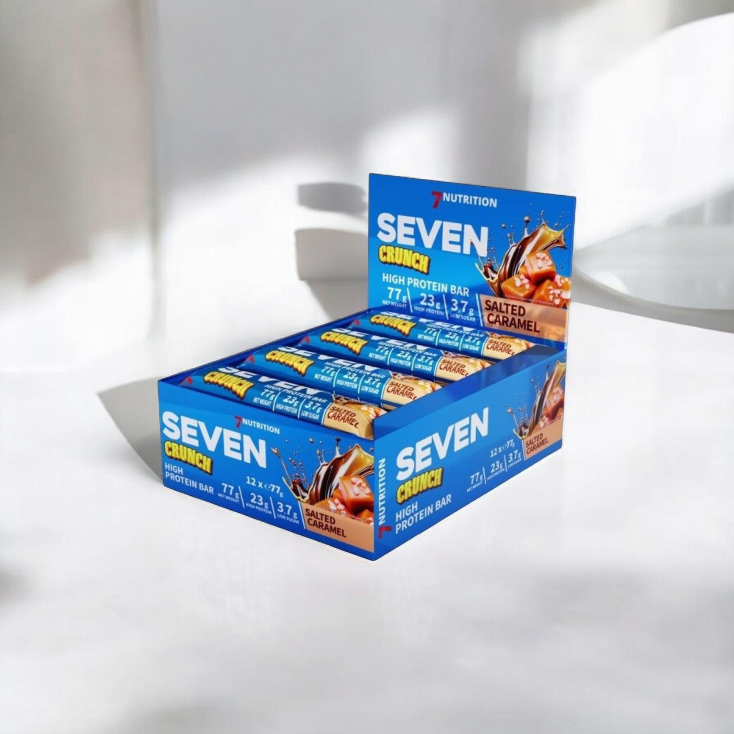 7 NUTRITION - Seven Crunch HP Bar - 12x 77g - Salted Caramel