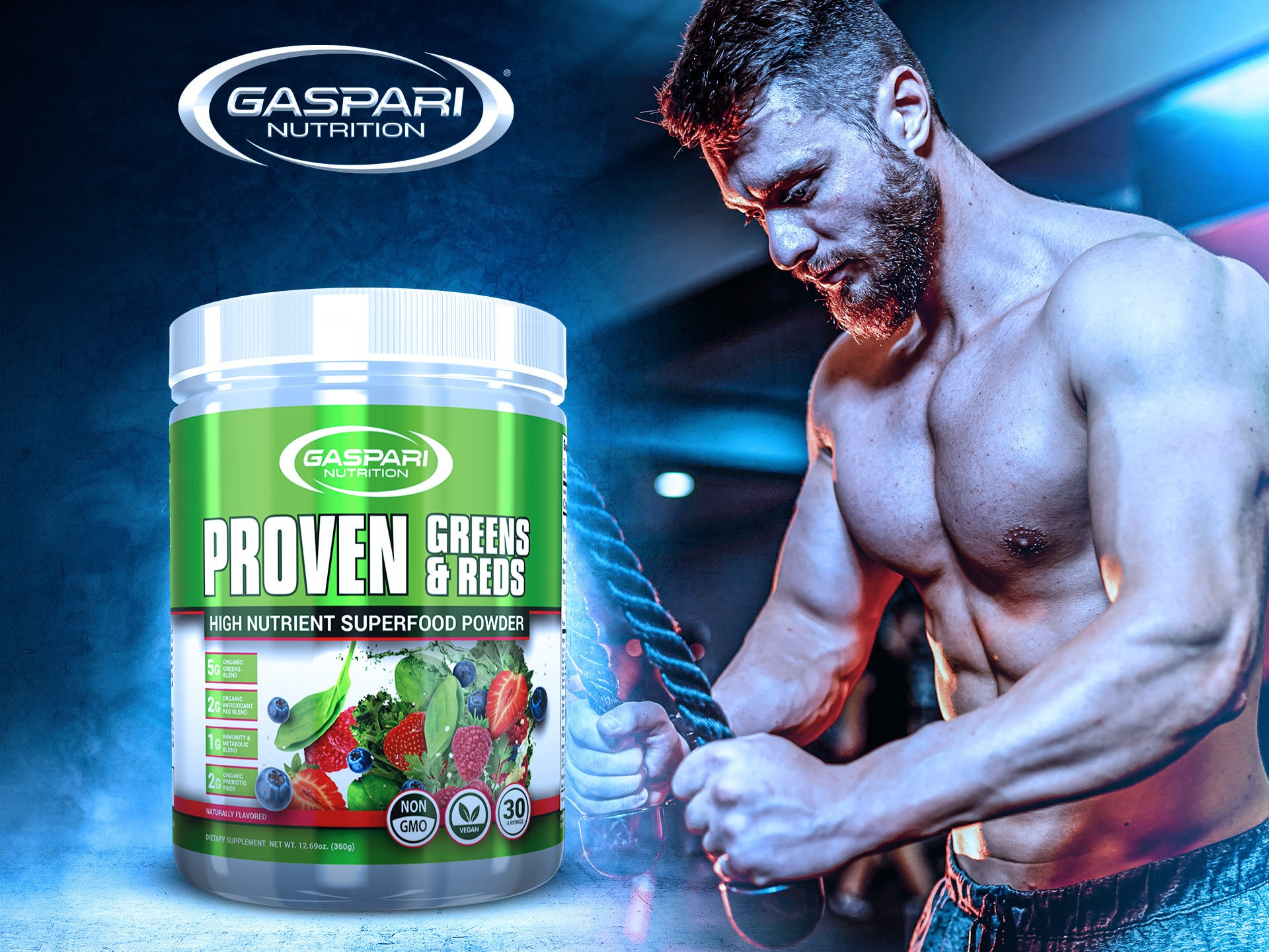 GASPARI NUTRITION Proven Greens & Reds - 3x 360g