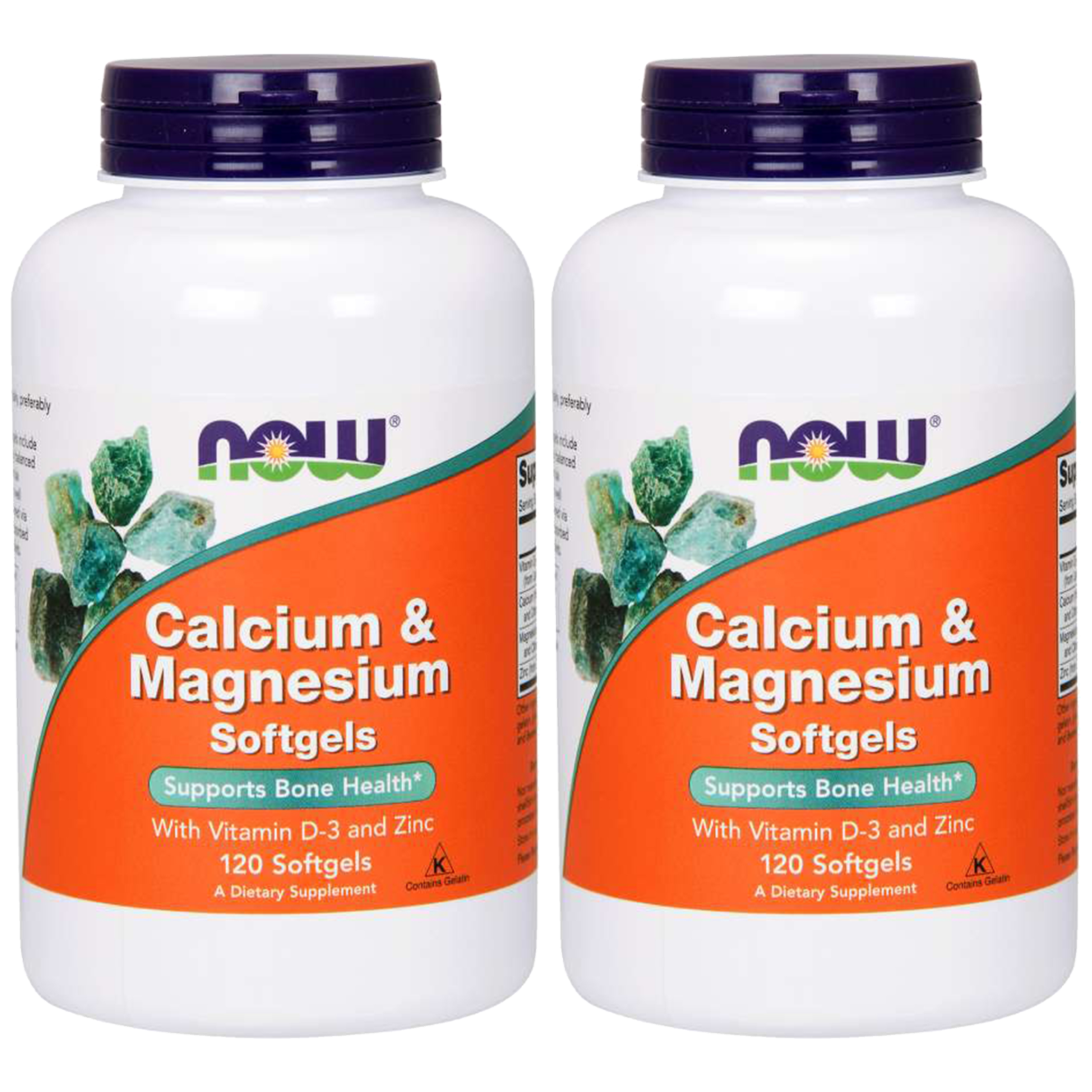NOW Calcium and Magnesium - 2x 120softgels