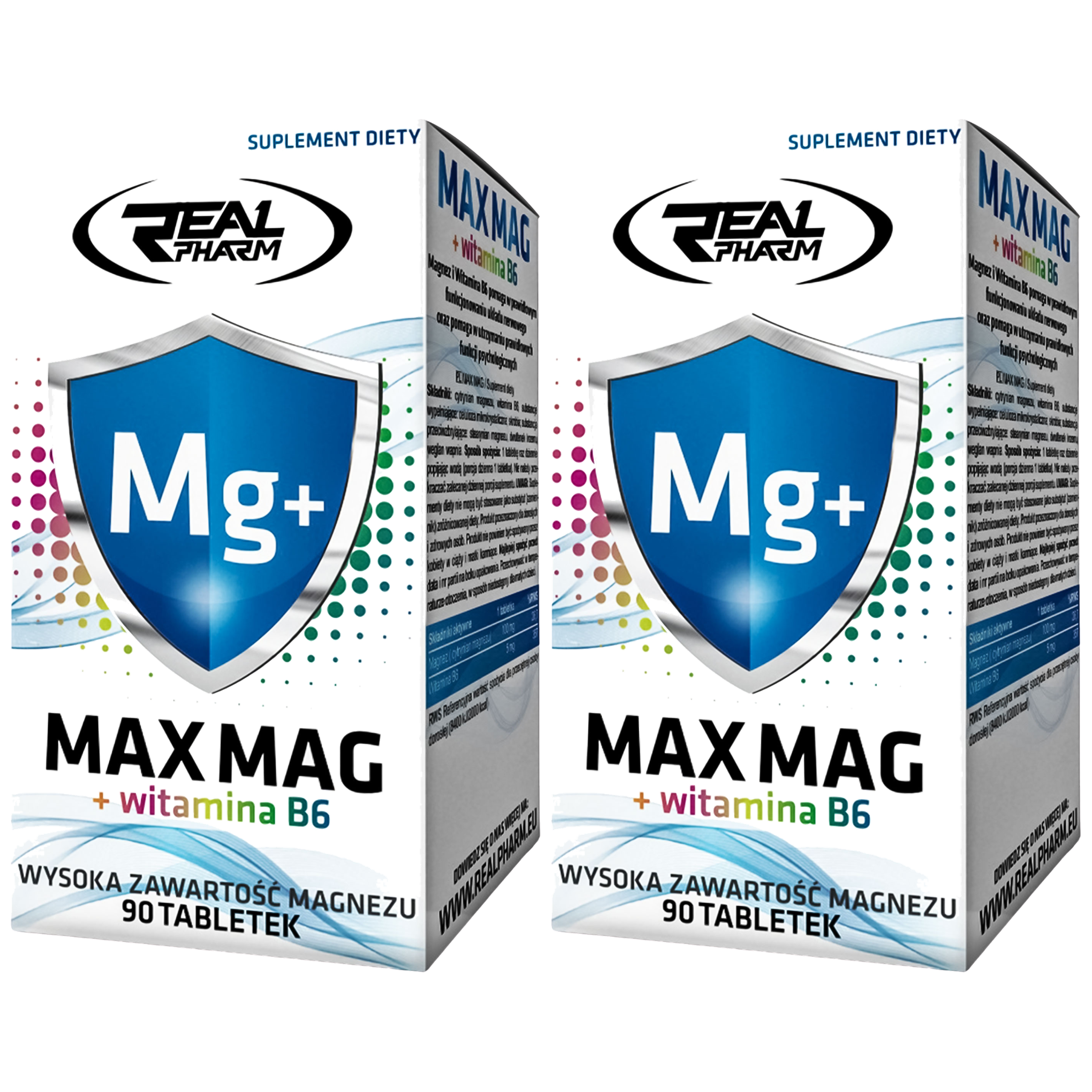 REAL PHARM Max Mag + B6 - 2x 90tabs