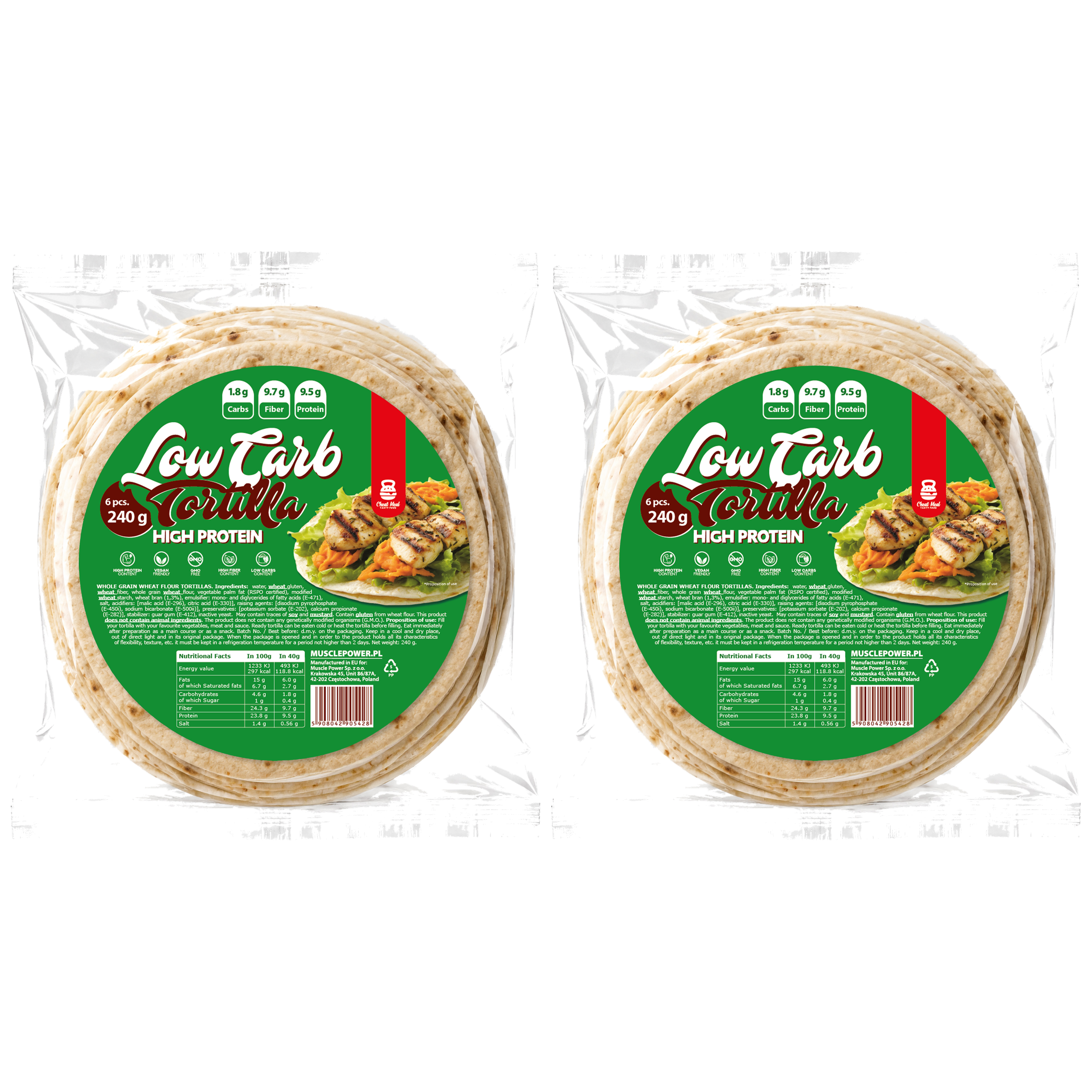 CHEAT MEAL - Tortilla Low Carb - 6x 40g x2