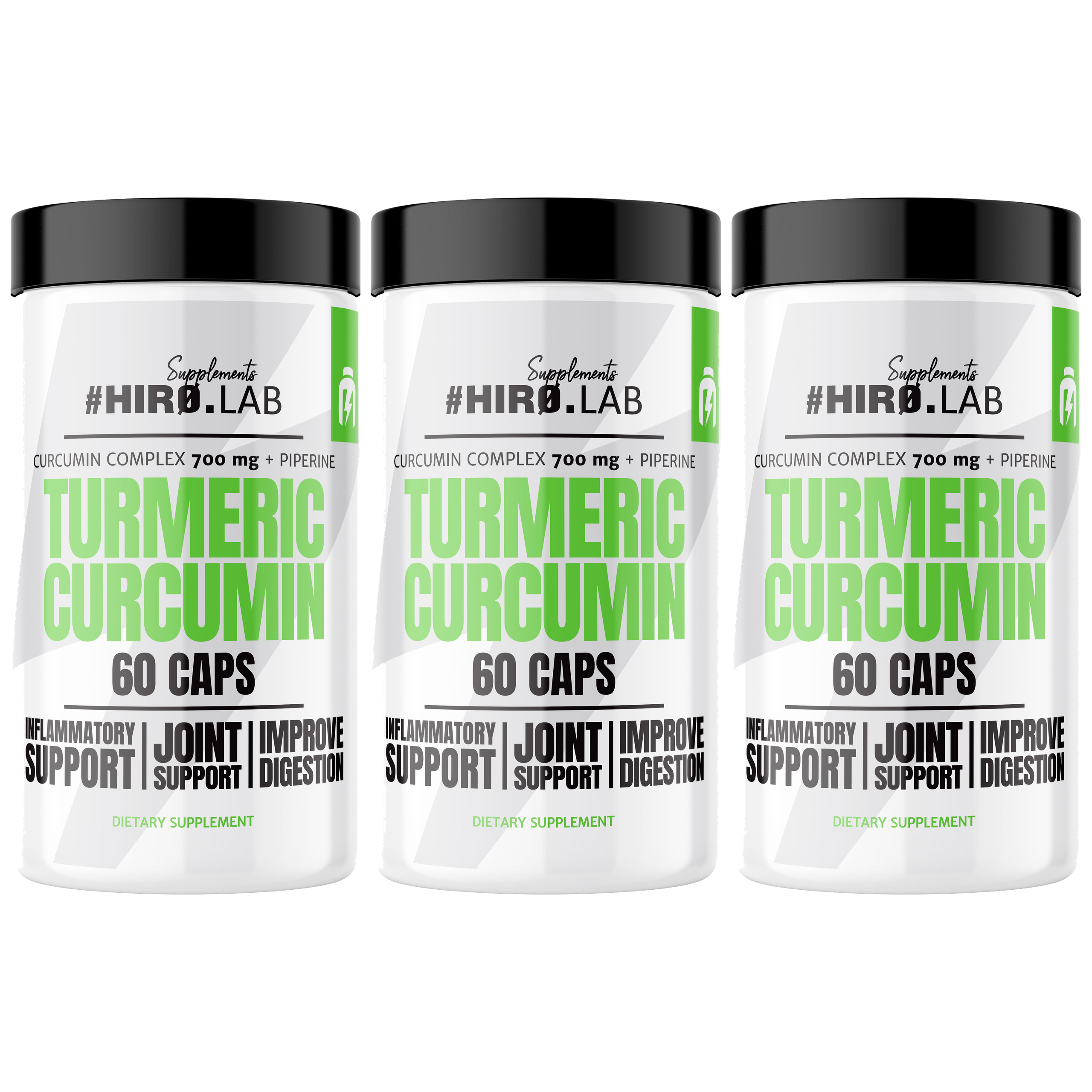 HIRO.LAB Turmeric Curcumin - 3x 60caps.