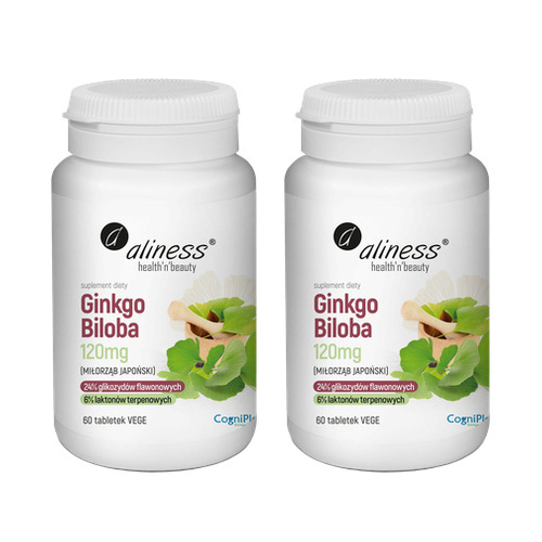 ALINESS - Ginkgo Biloba 120mg - 60vtabs. x2