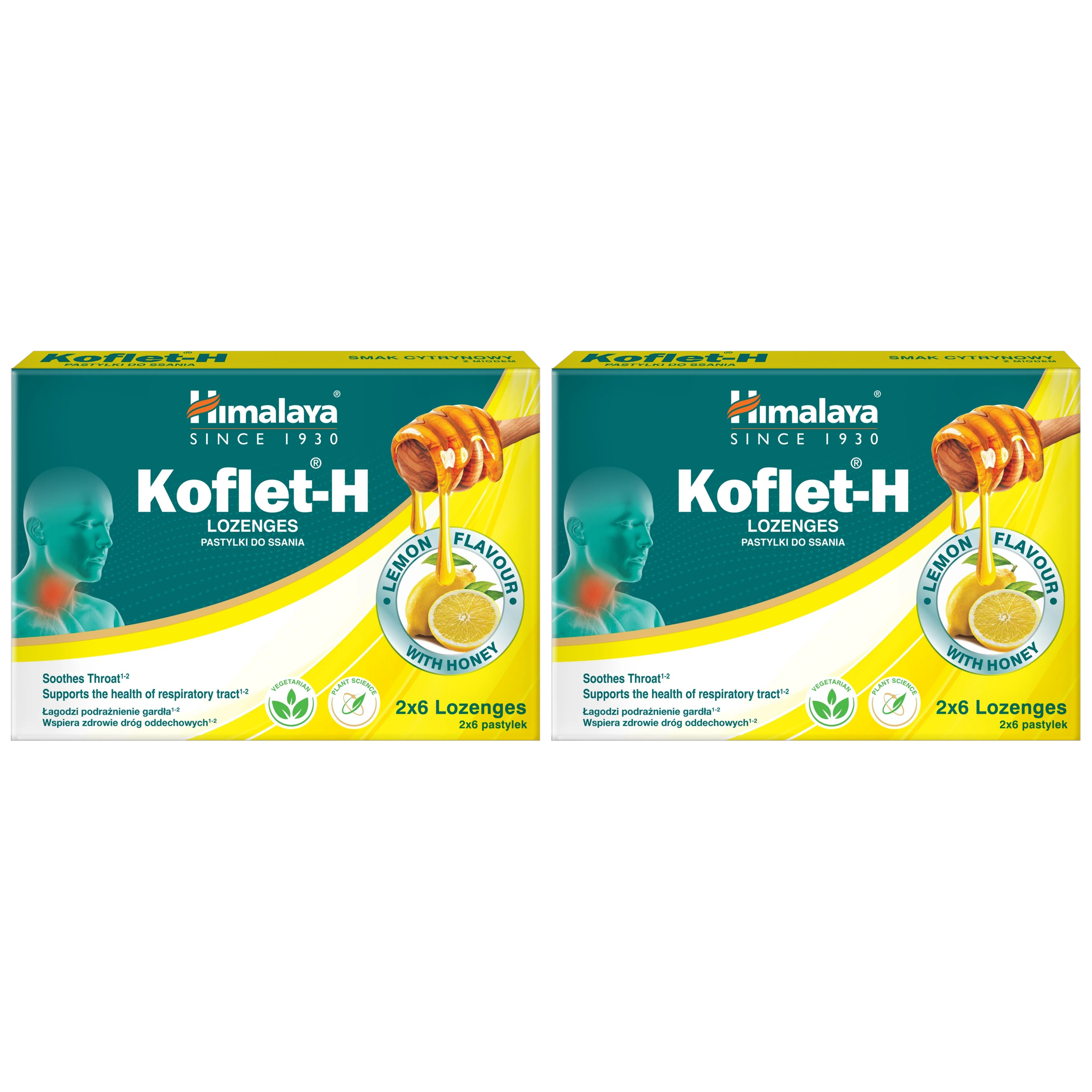 HIMALAYA Koflet-H - 12lozenges - 2x Pastylki do ssania