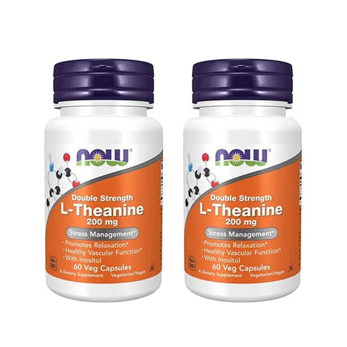 NOW L-Theanine 200mg - 2x 60cvaps.