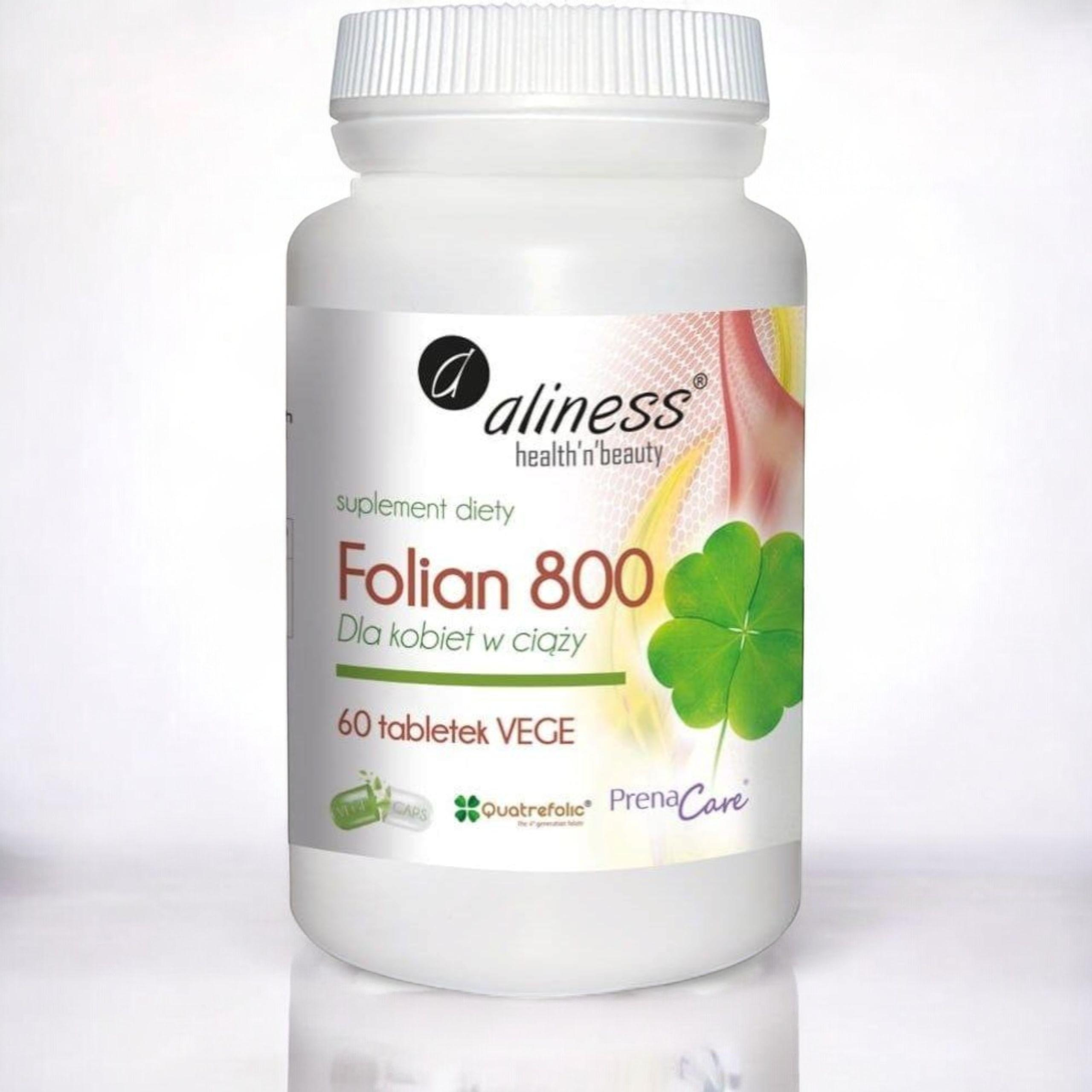 ALINESS - Folian 800mcg Dla Kobiet w Ciąży - 2x 60vtabs.