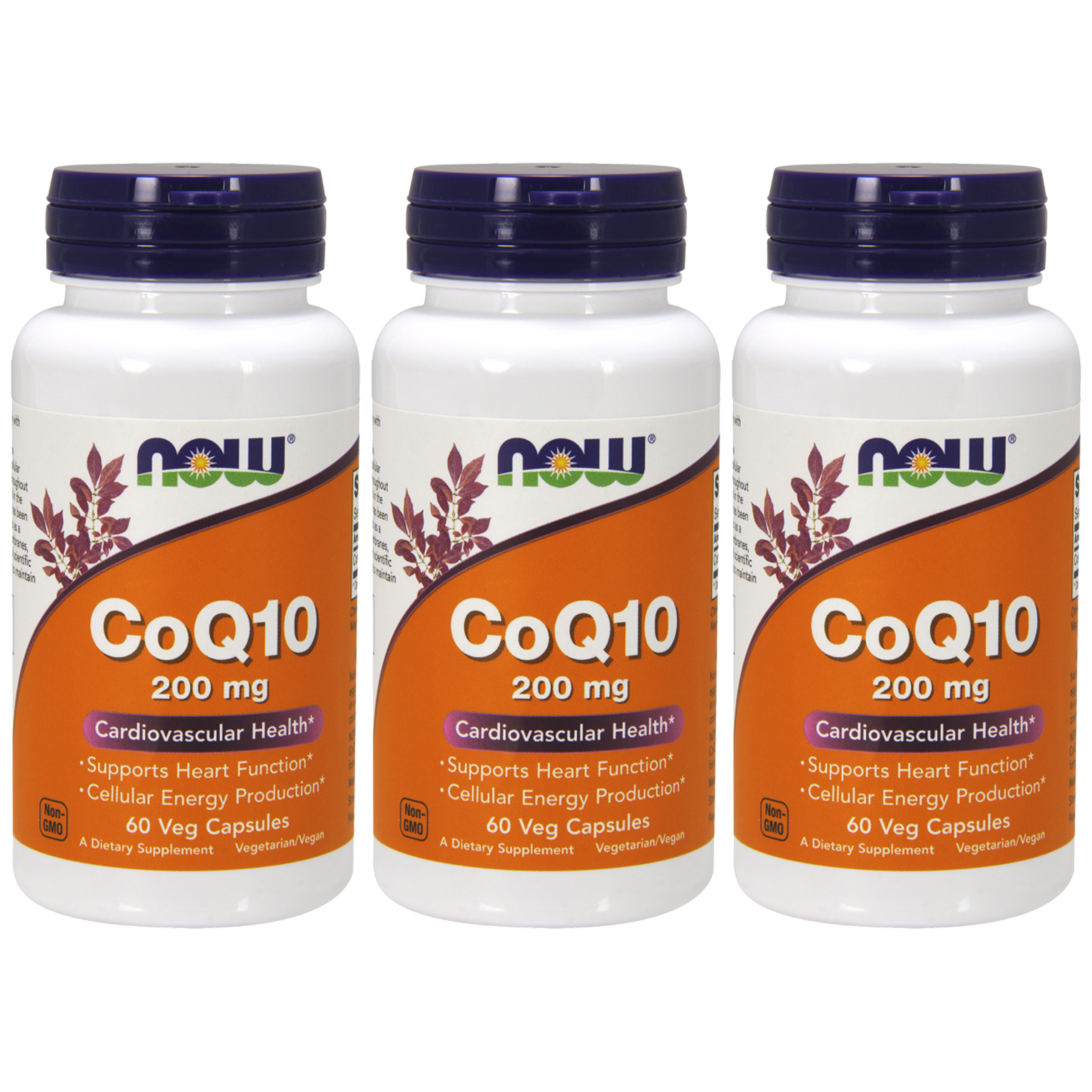 NOW CoQ10 ( Koenzym Q10 ) 200mg - 3x 60vegcaps