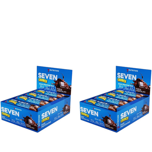 7 NUTRITION - Seven Crunch HP Bar - 12x 2x 77g - Triple Chocolate