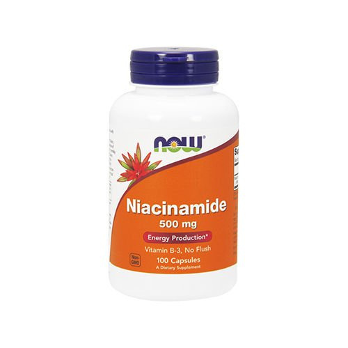 NOW Niacinamide 500mg (Witamina B3 - Niacyna) - 100caps - 2x NIE ODKRYWAĆ 