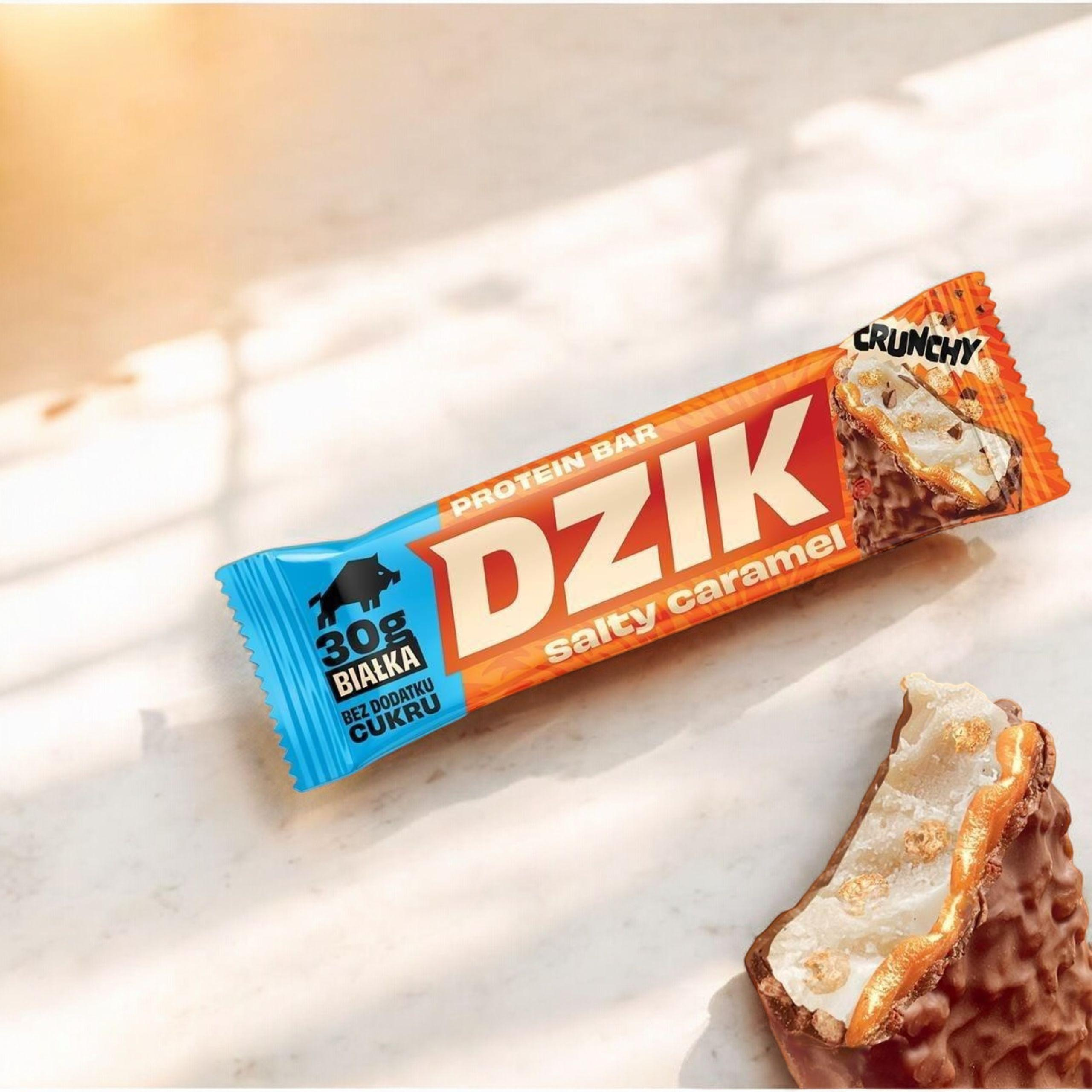 DZIK - Protein Bar Crunchy - 70g - Salted Caramel - WYPRZEDAŻ - 15-04