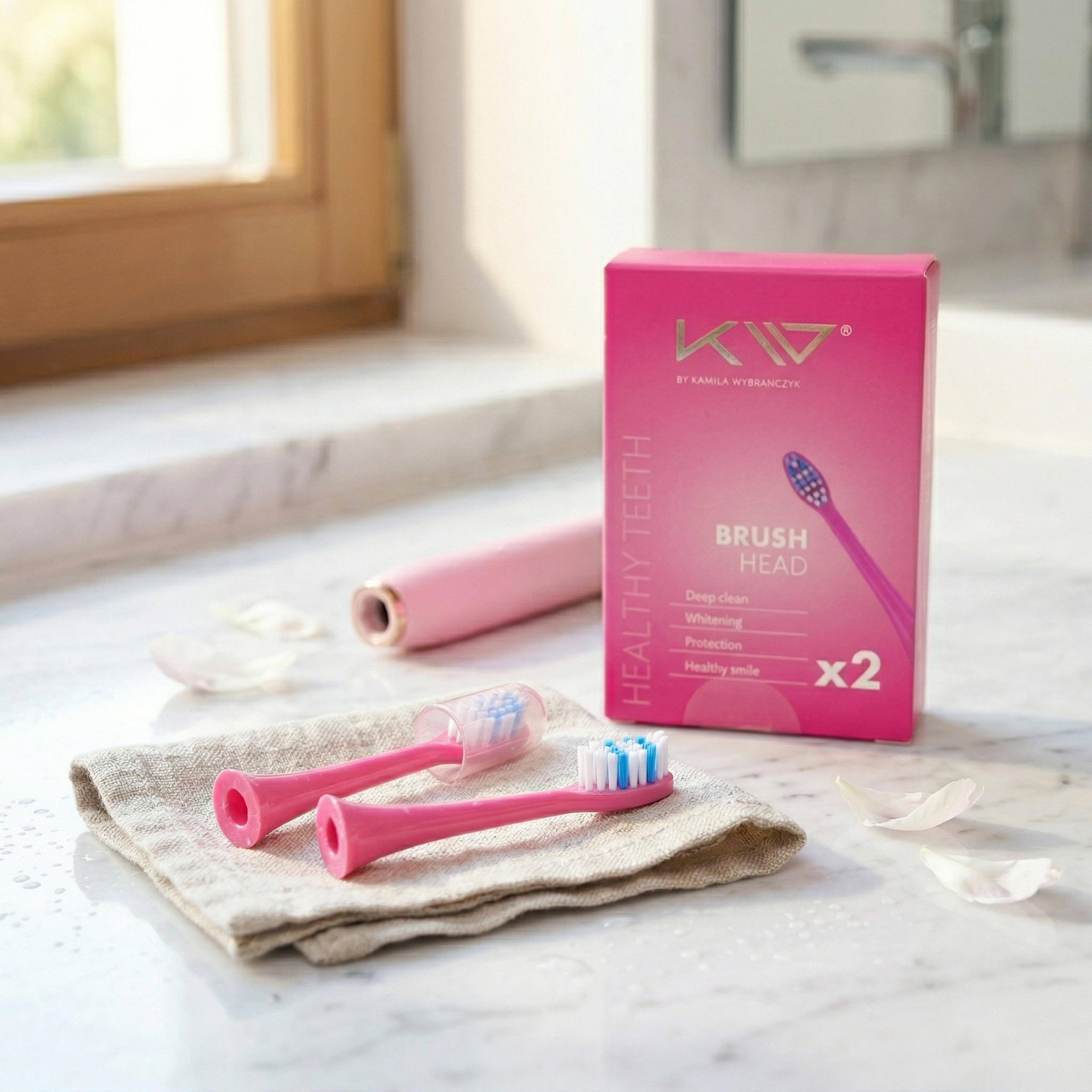 KAMILA WYBRAŃCZYK - Końcówki do Szczoteczki Sonicznej - 3x 2szt - Pink