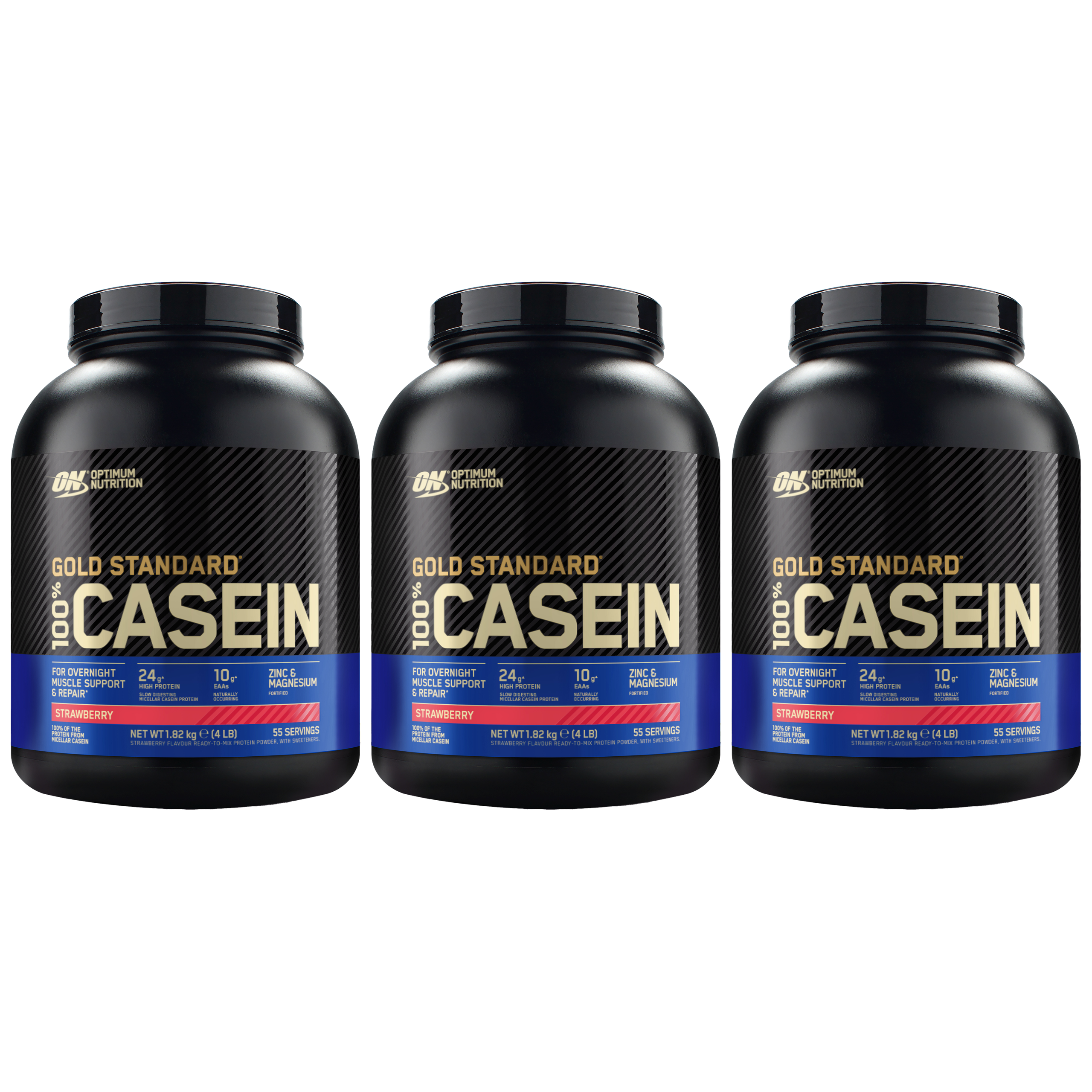 OPTIMUM NUTRITION 100% Casein Protein - 3x 1820g