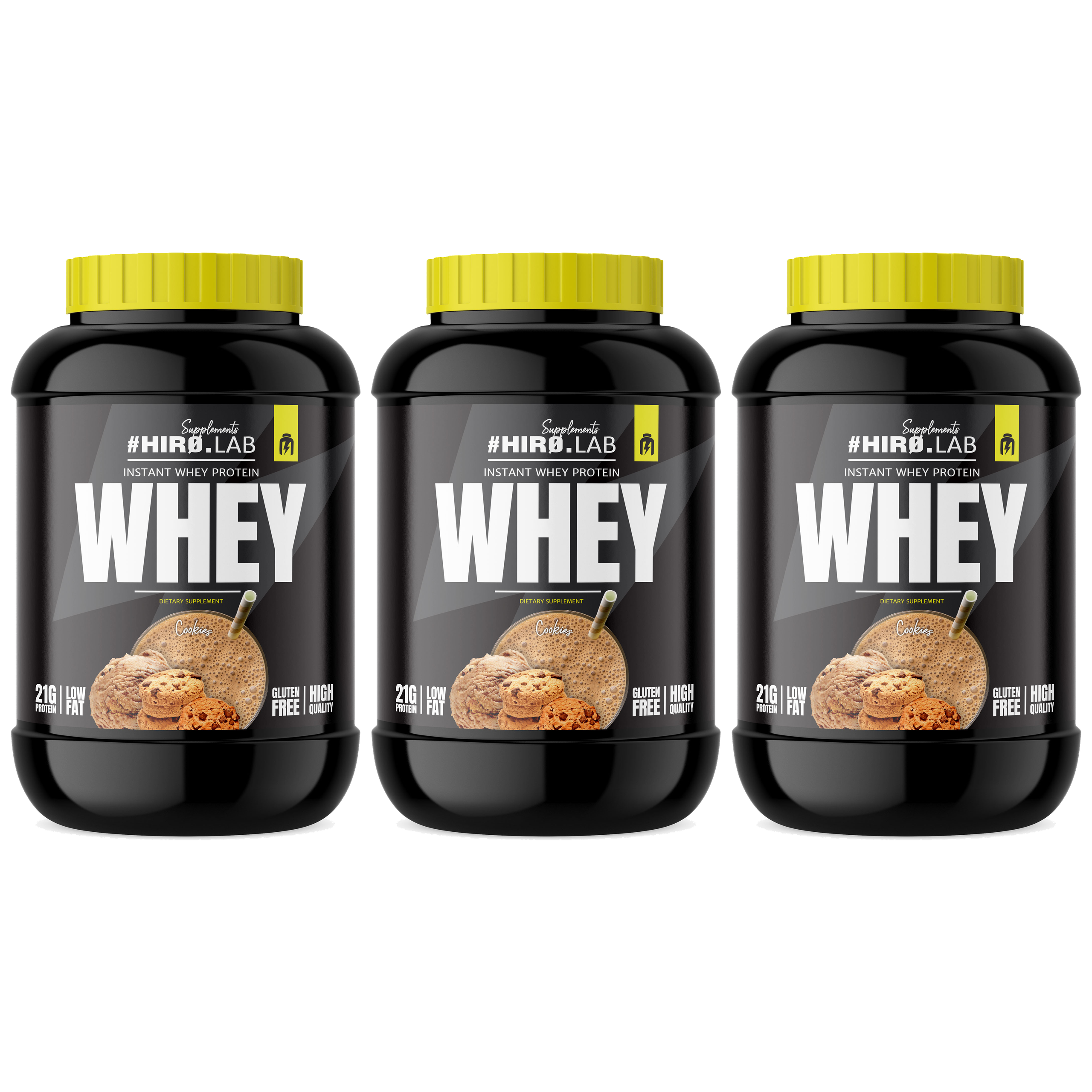HIRO.LAB Instant Whey Protein - 3x 2000g