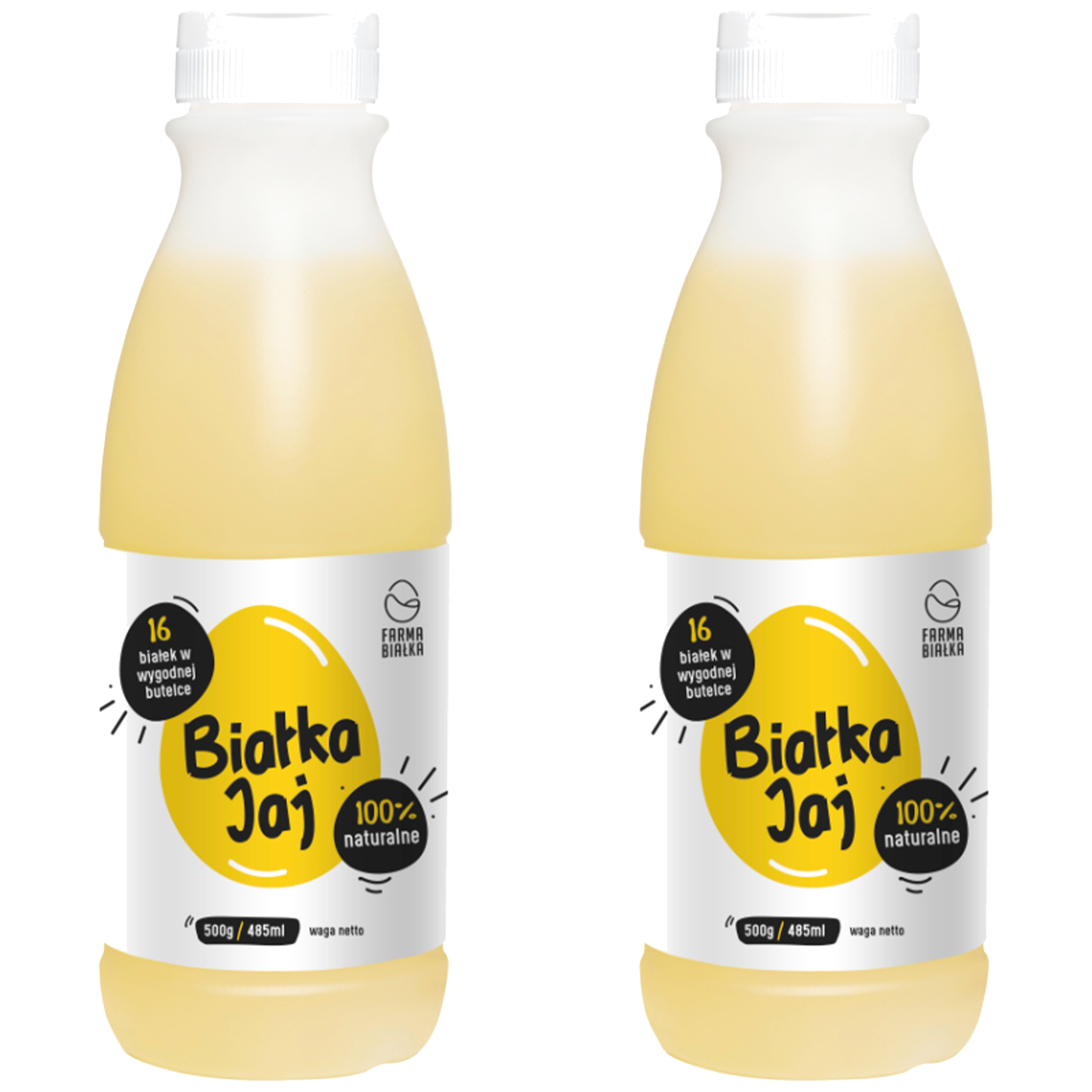 FARMA BIAŁKA 100% Płynne Białko Jaj - 2x 500g