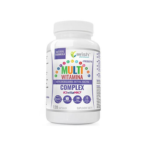 WISH Pharmaceutical Multivitamin Complex + Prebiotyk - 120caps.