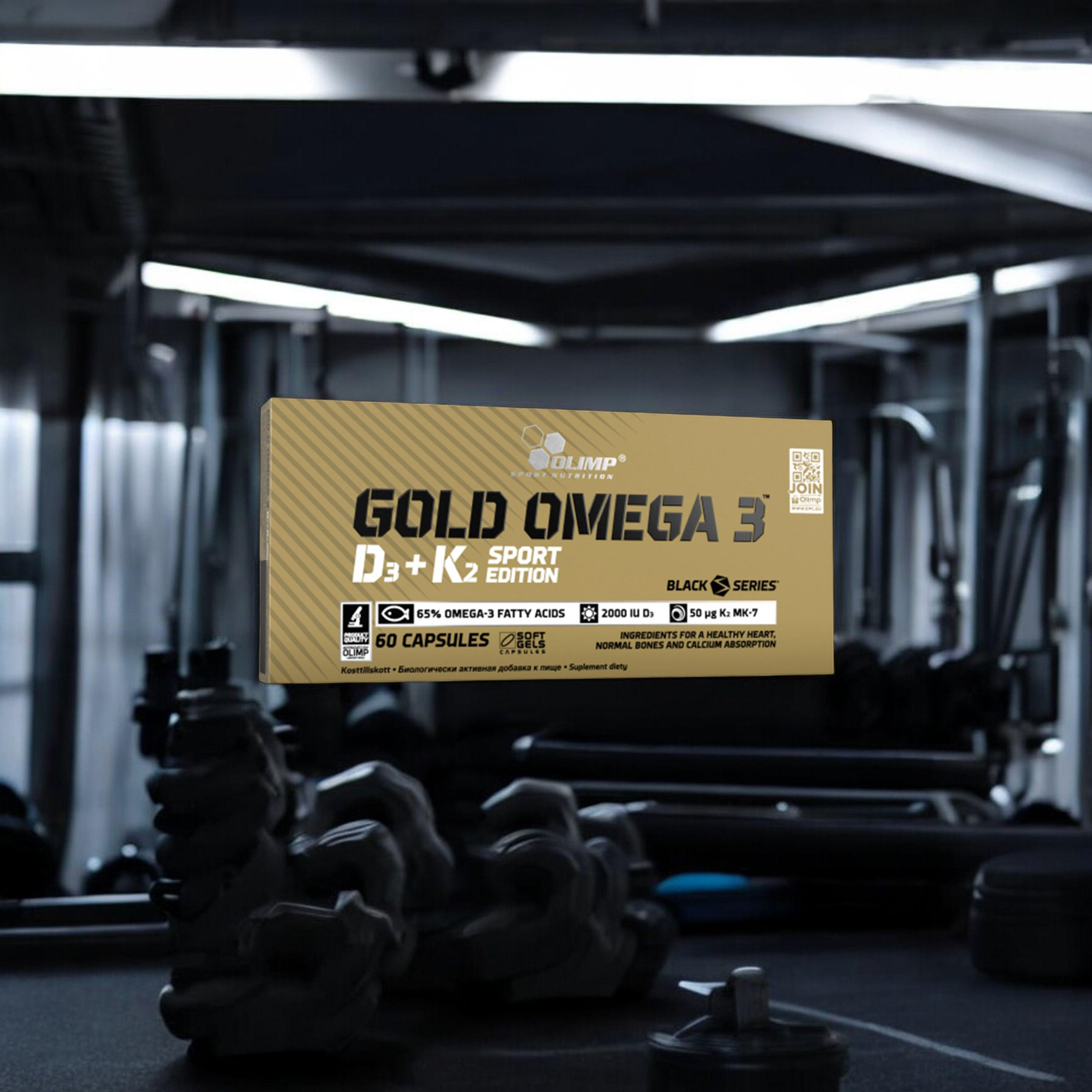 OLIMP Gold Omega 3 D3 + K2 Sport Edition - 2x 60caps