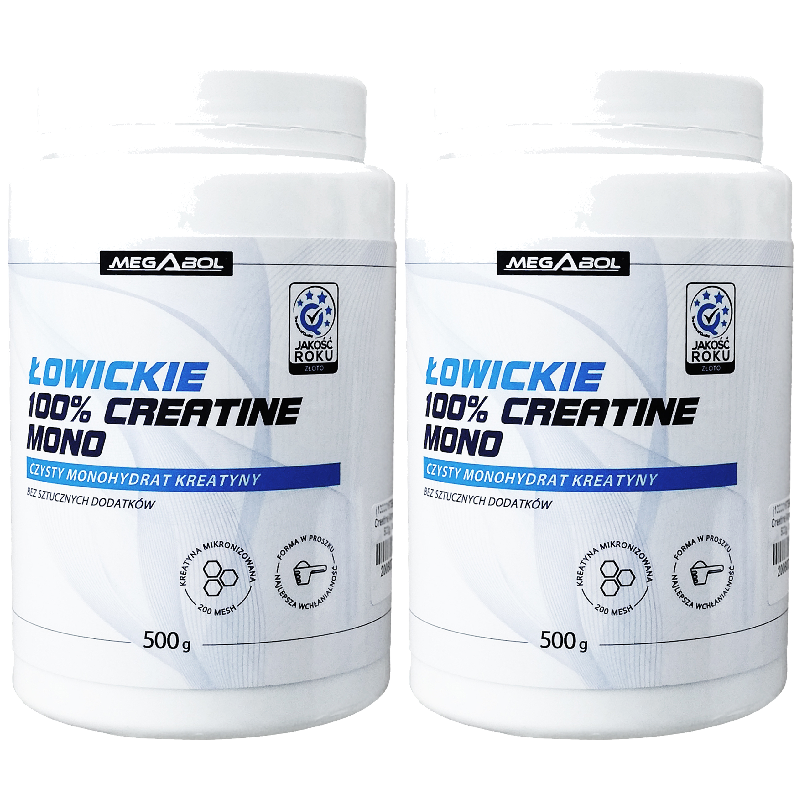 MEGABOL 100% Creatine Mono Łowickie - 2x 500g