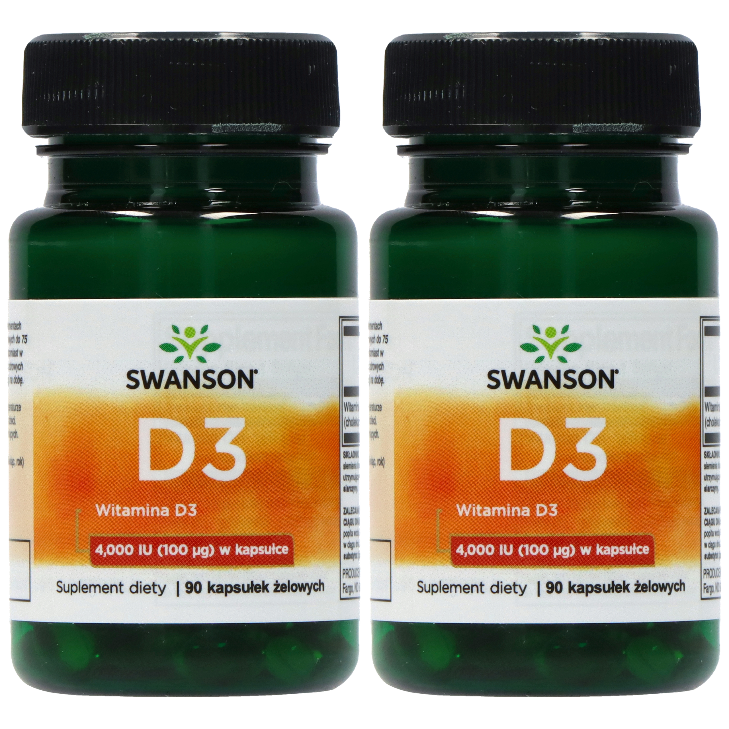 SWANSON Vitamin D3 4000IU - 2x 90softgels