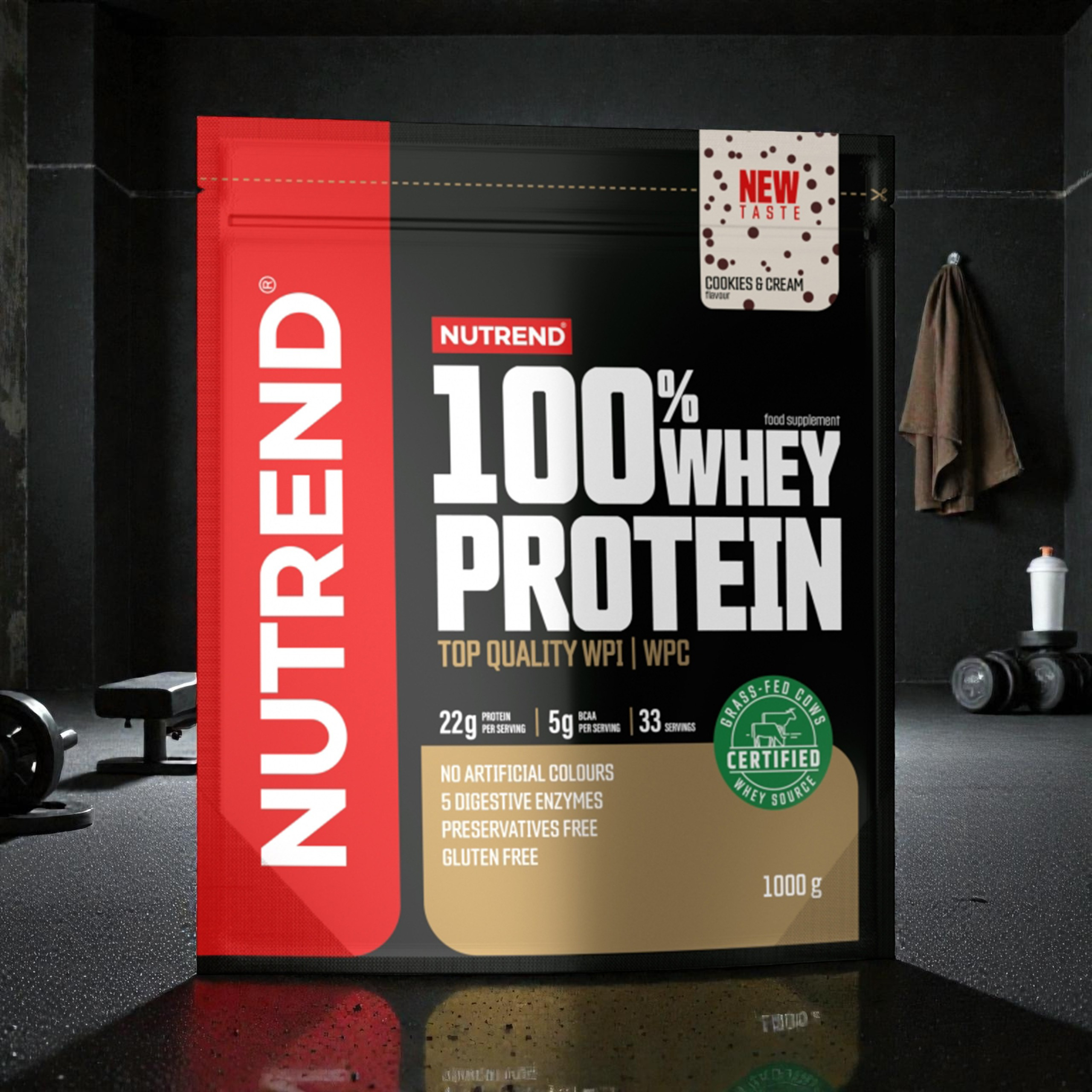NUTREND 100% Whey Protein - 3x 1000g