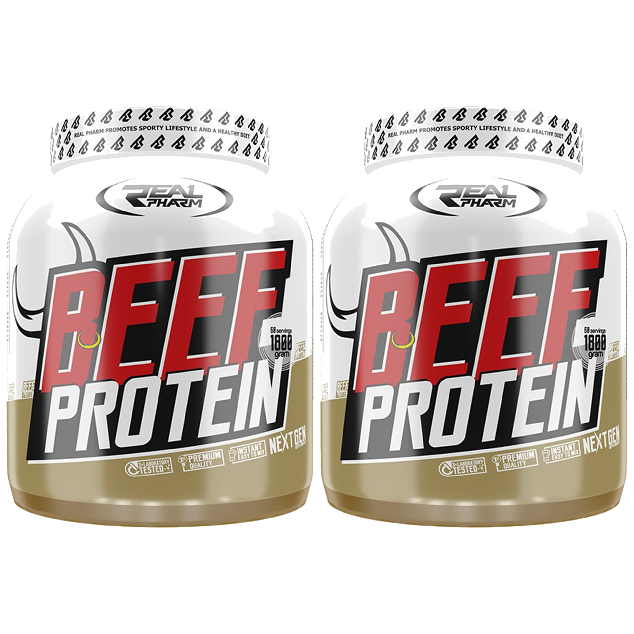 REAL PHARM Beef Protein 85 - 2x 1800g