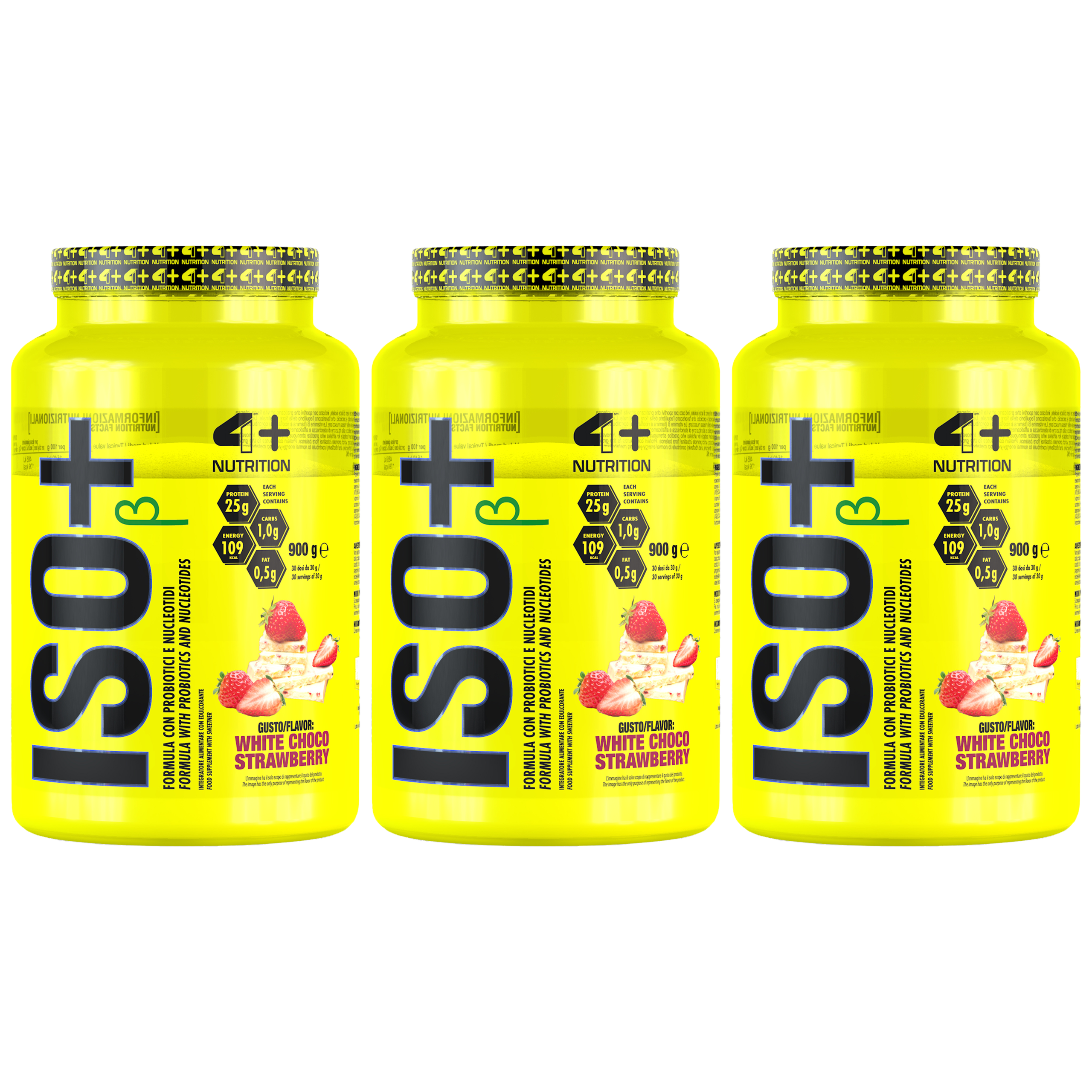 4+ NUTRITION Iso+ Probiotics - 3x 900g