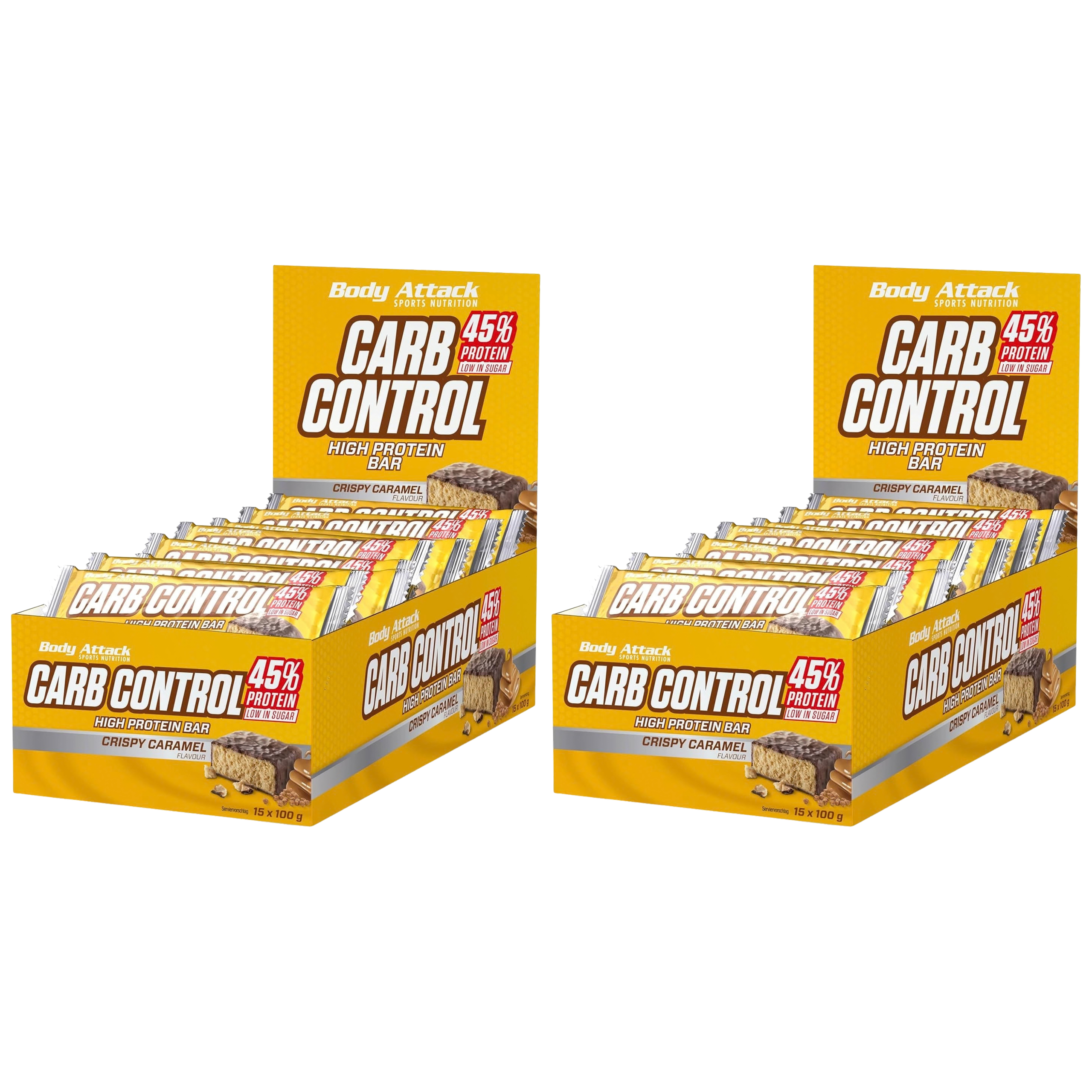 BODY ATTACK - Baton Carb Control - 15x 2x 100g 