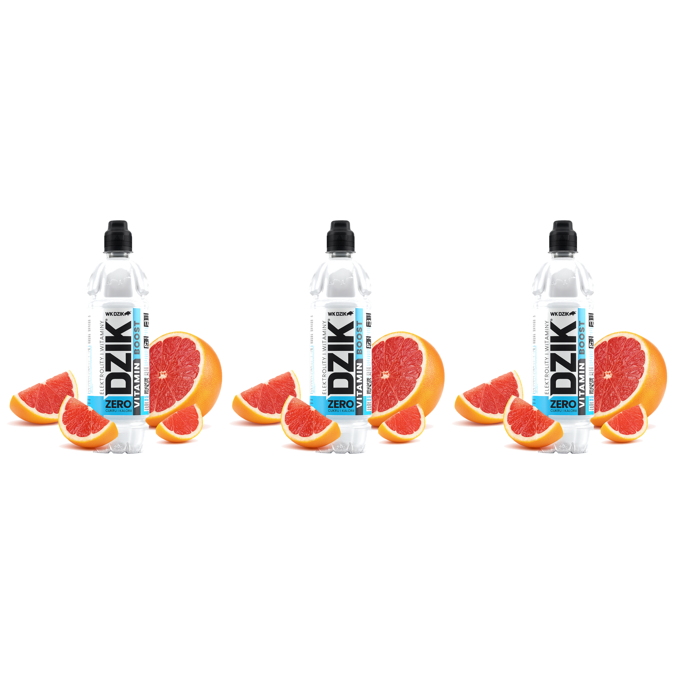 DZIK - Vitamin Boost - 3x 750ml - Grapefruit