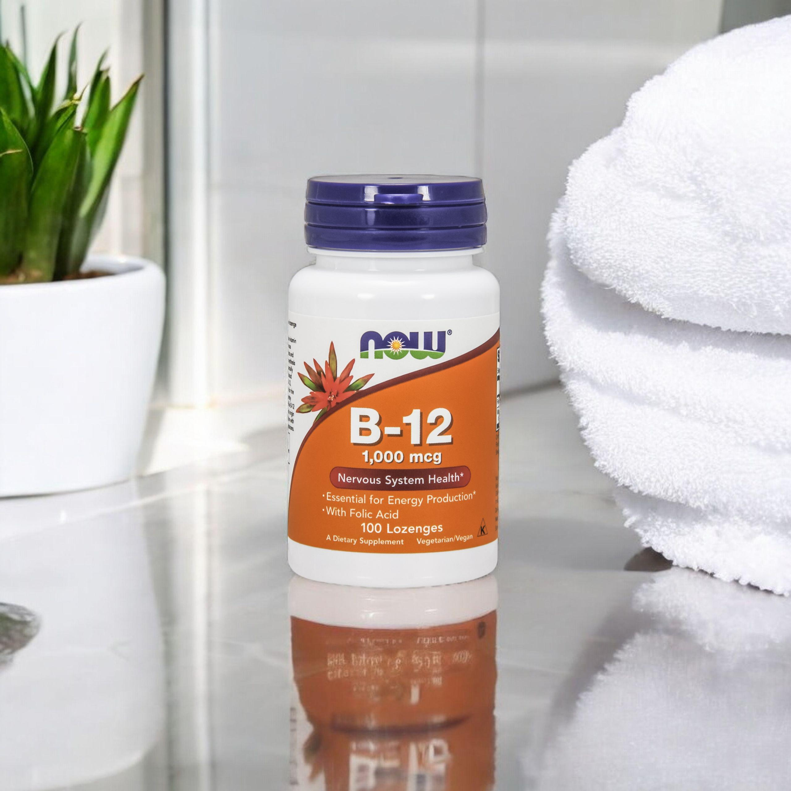 NOW Vitamin B-12 1000mcg - 100lozenges